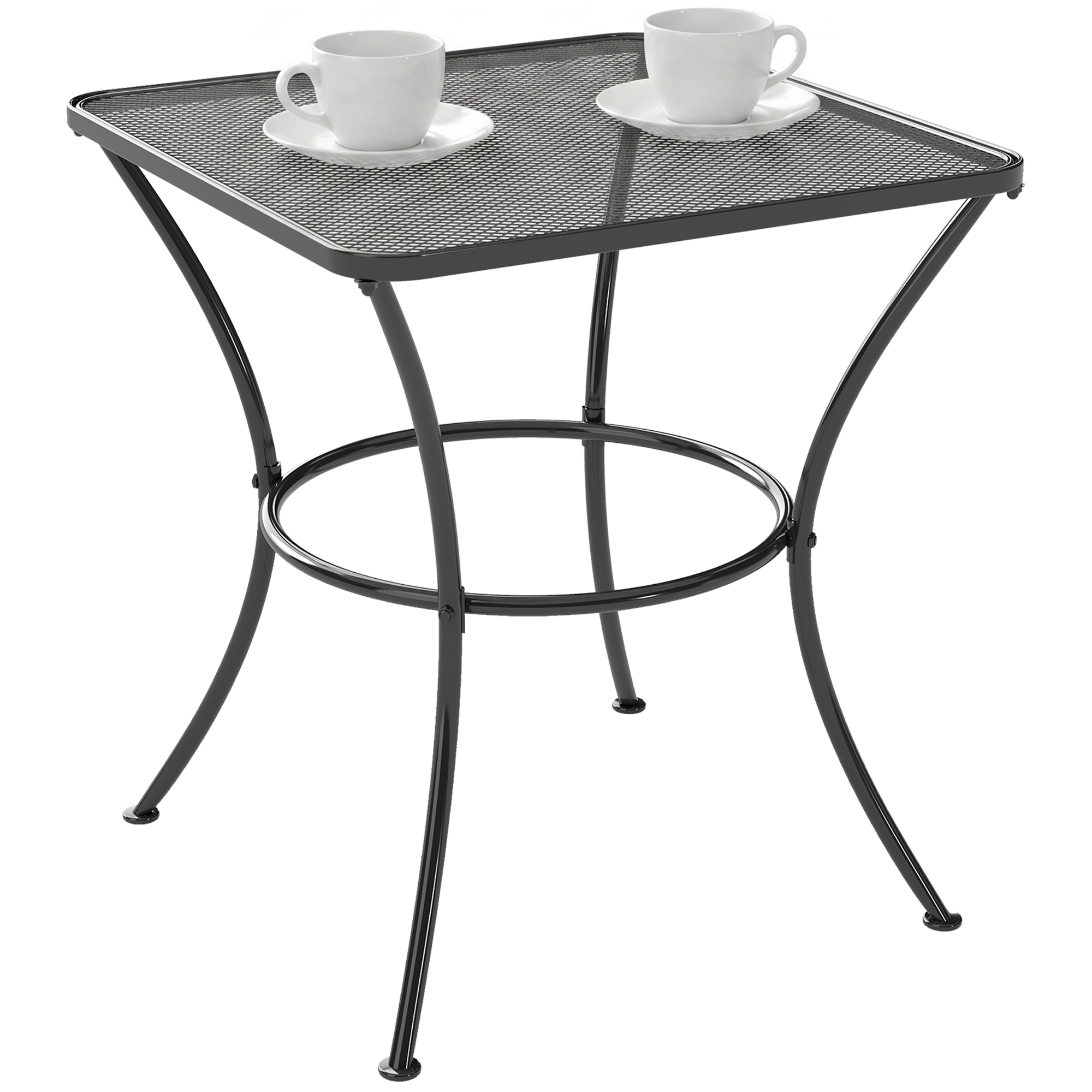 Bistrotisch, Robuste Ablagefläche, 45 X 45 X 50 Cm, Schwarz