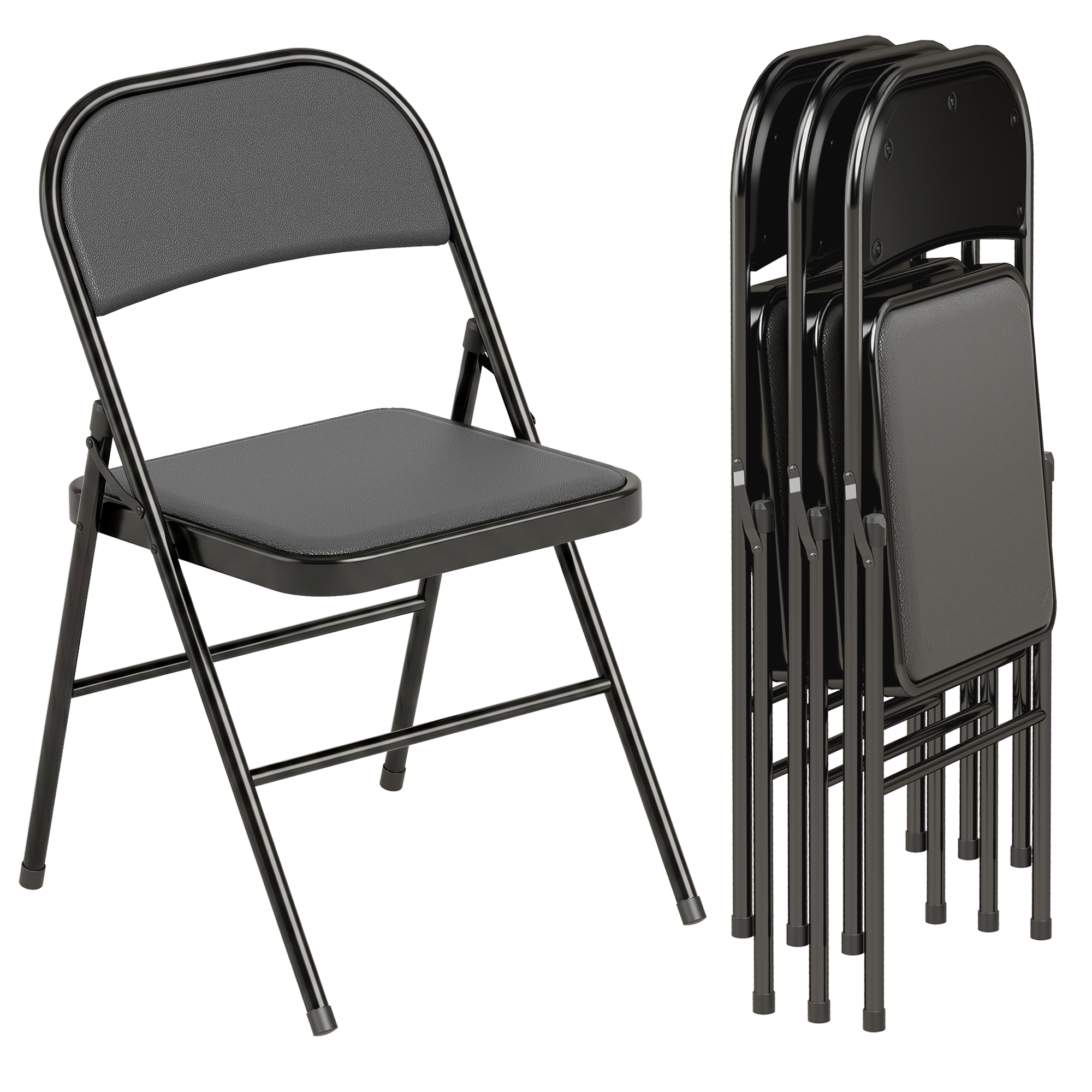 Klappstuhl, 4er-set, 45 X 46 X 78 Cm, Schwarz