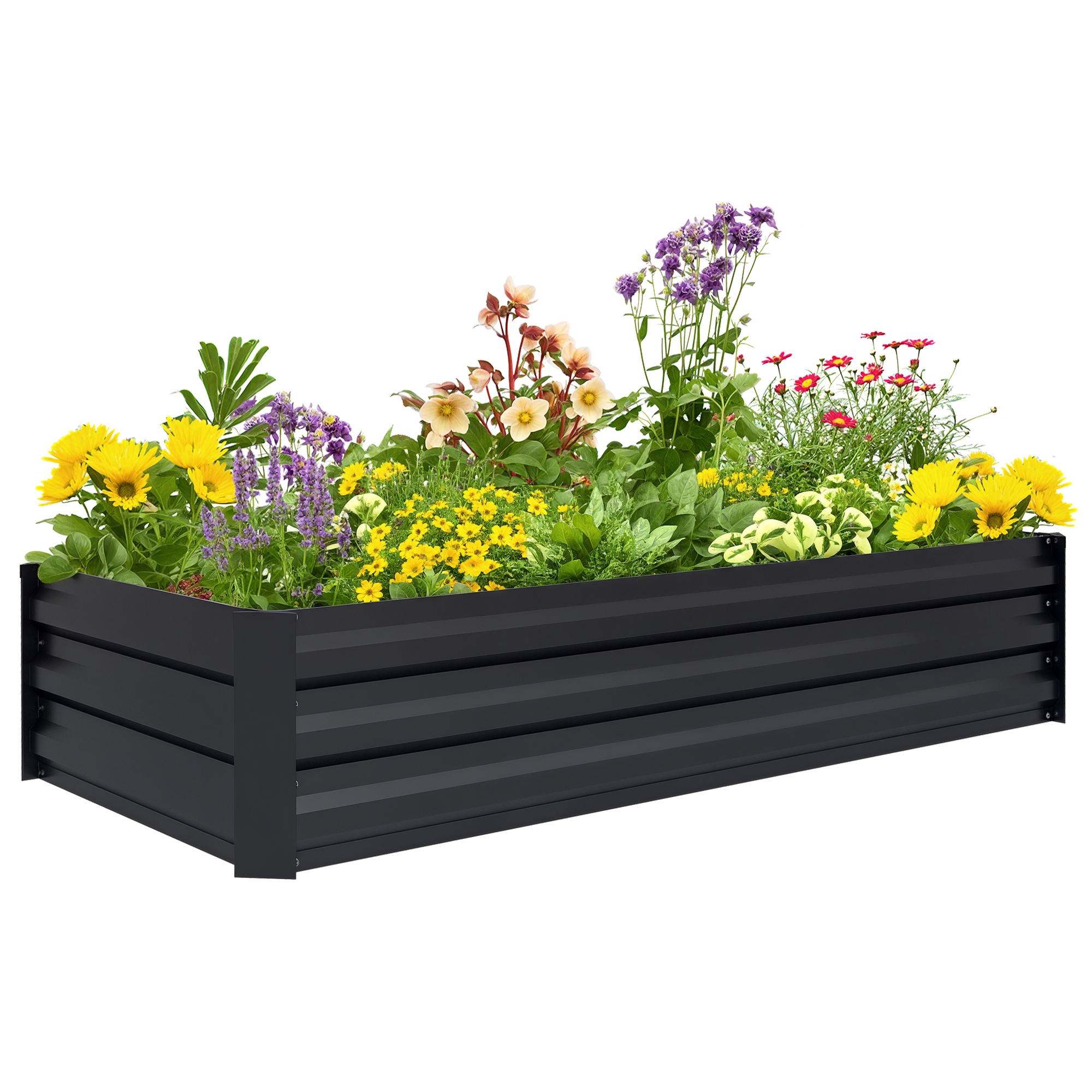 Blumenkasten, Mit Rankgitter, 150 X 70 X 30 Cm, Schwarz