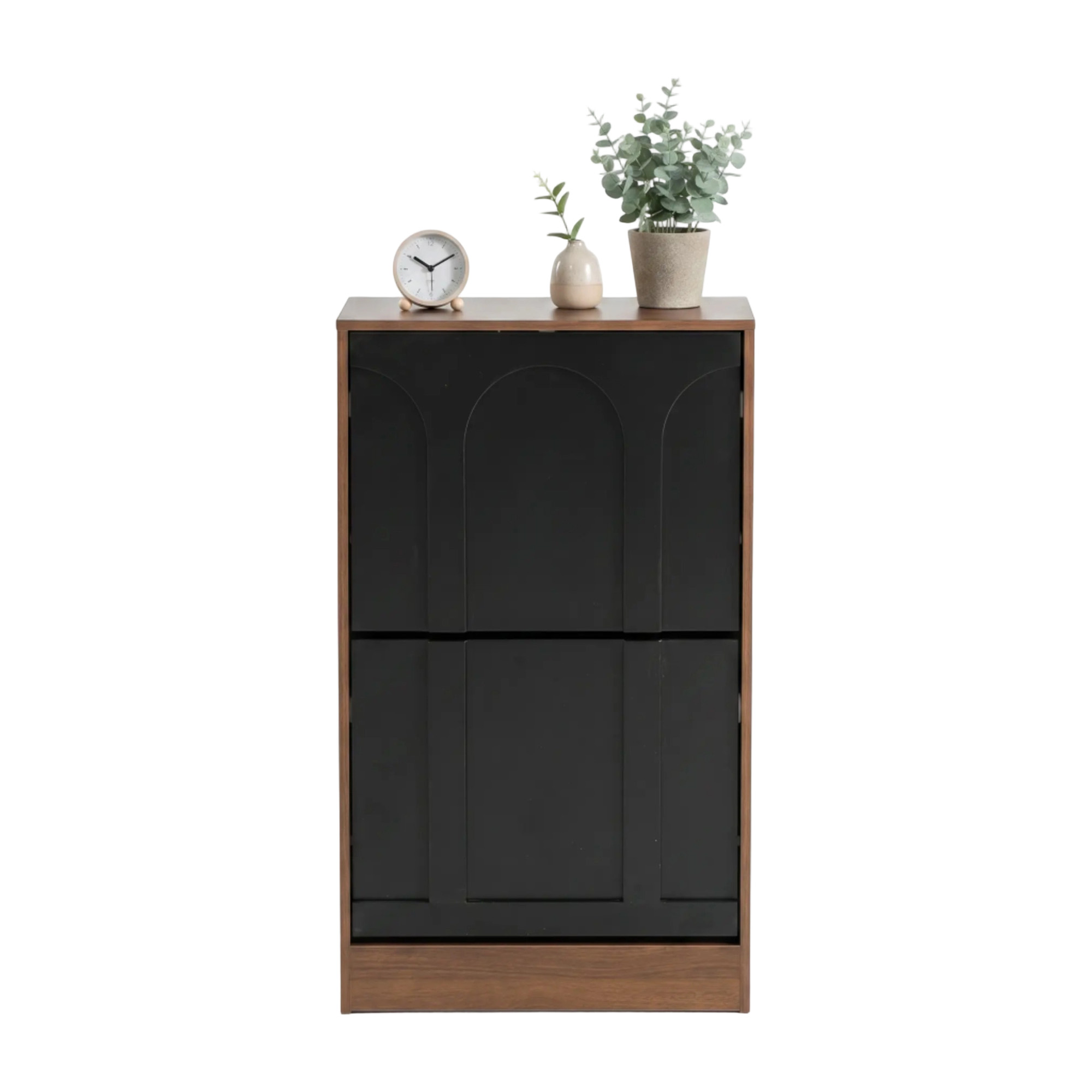 Schuhschrank, Kompakt, 50 X 24 X 85 Cm, Schwarz