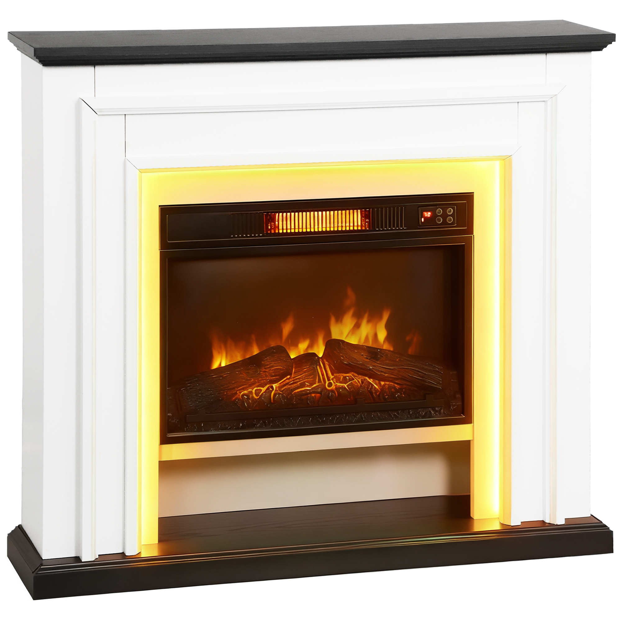 Elektrokamin, 1800 W, Led-flammeffekt, 105 X 27 X 97 Cm, Schwarz