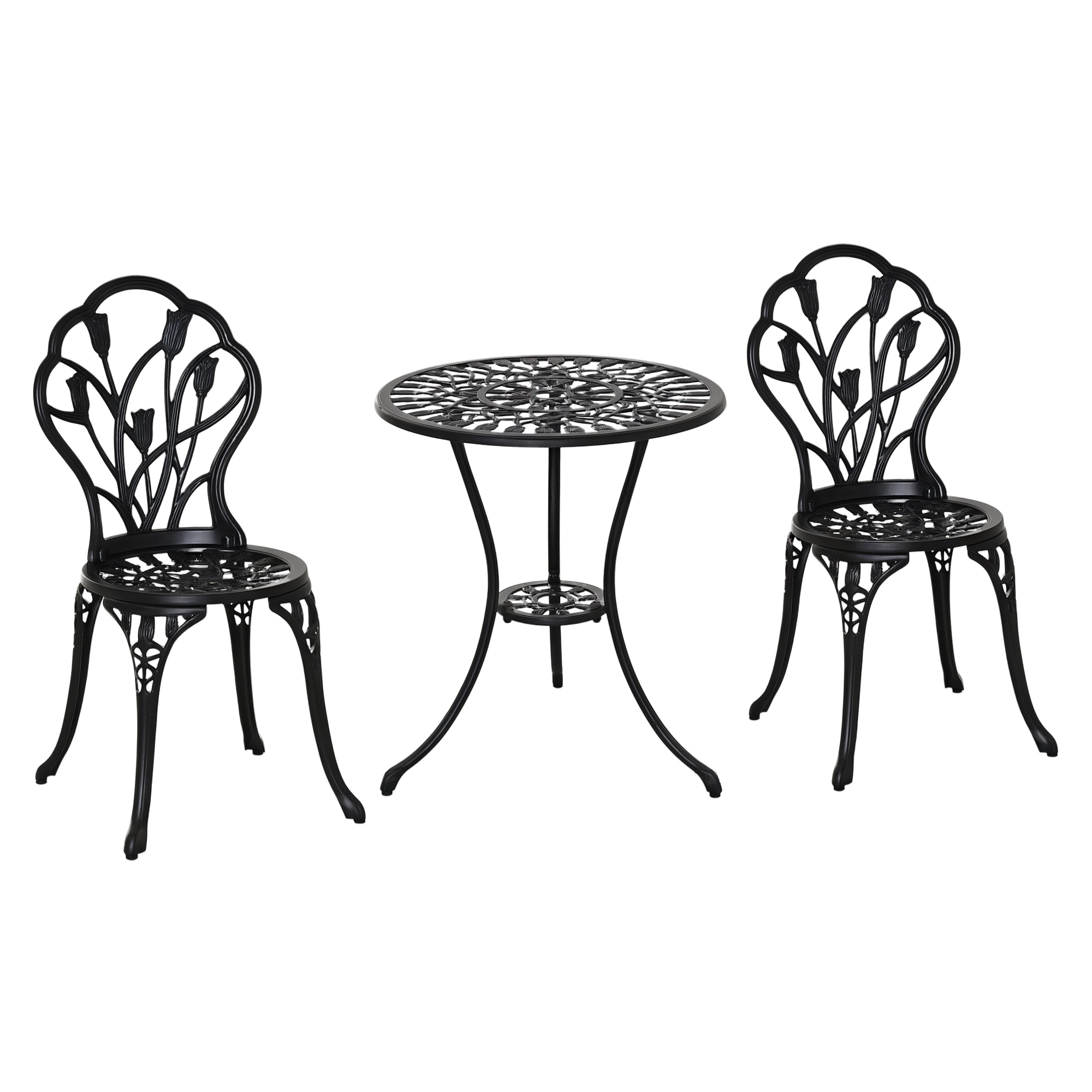 Gartenmöbel-set, Tisch Und Passende Sitzgelegenheiten, 60 X 60 X 67 Cm, Schwarz