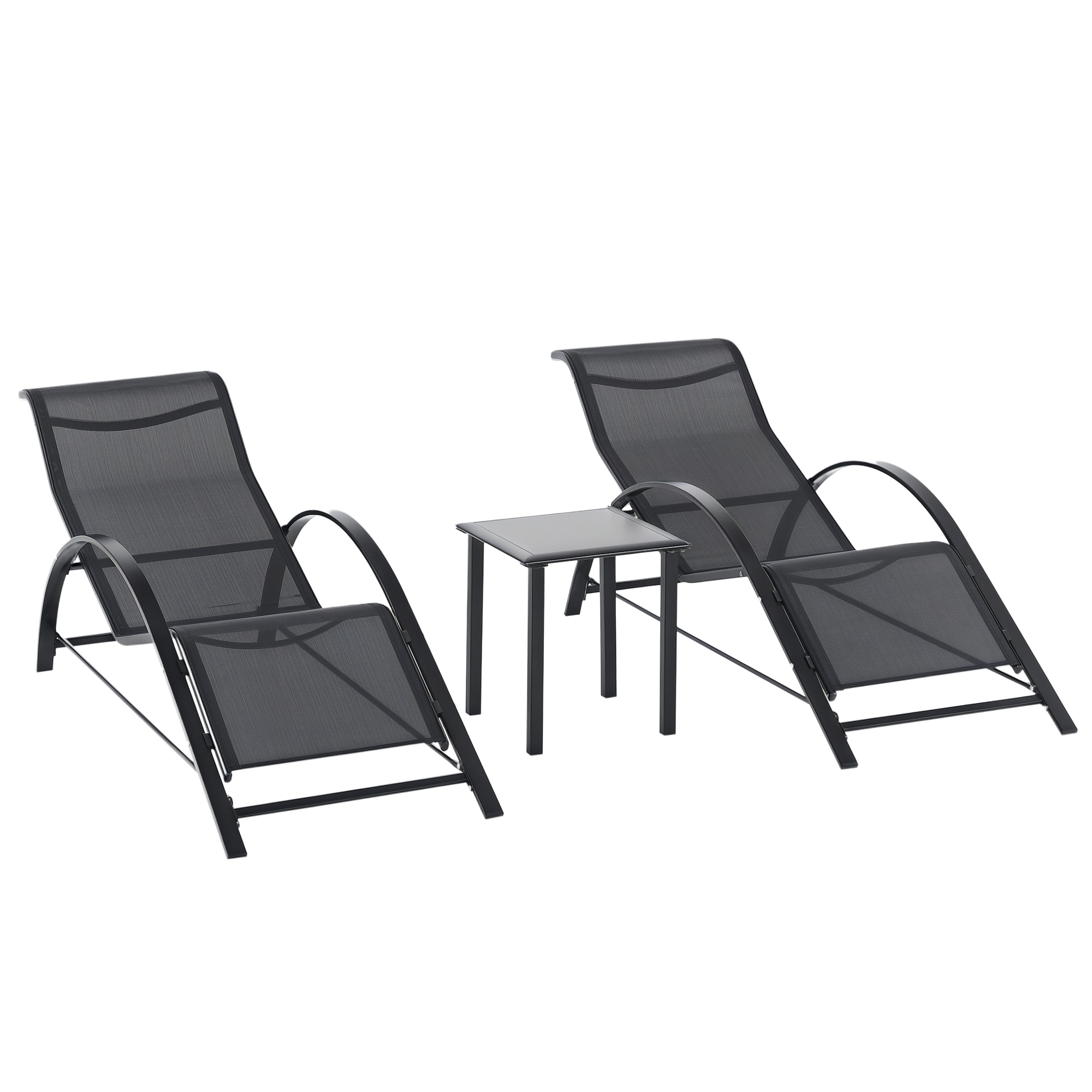 Gartenmöbelset, Modular, Mit Kissen, 59 X 169 X 66 Cm, Schwarz