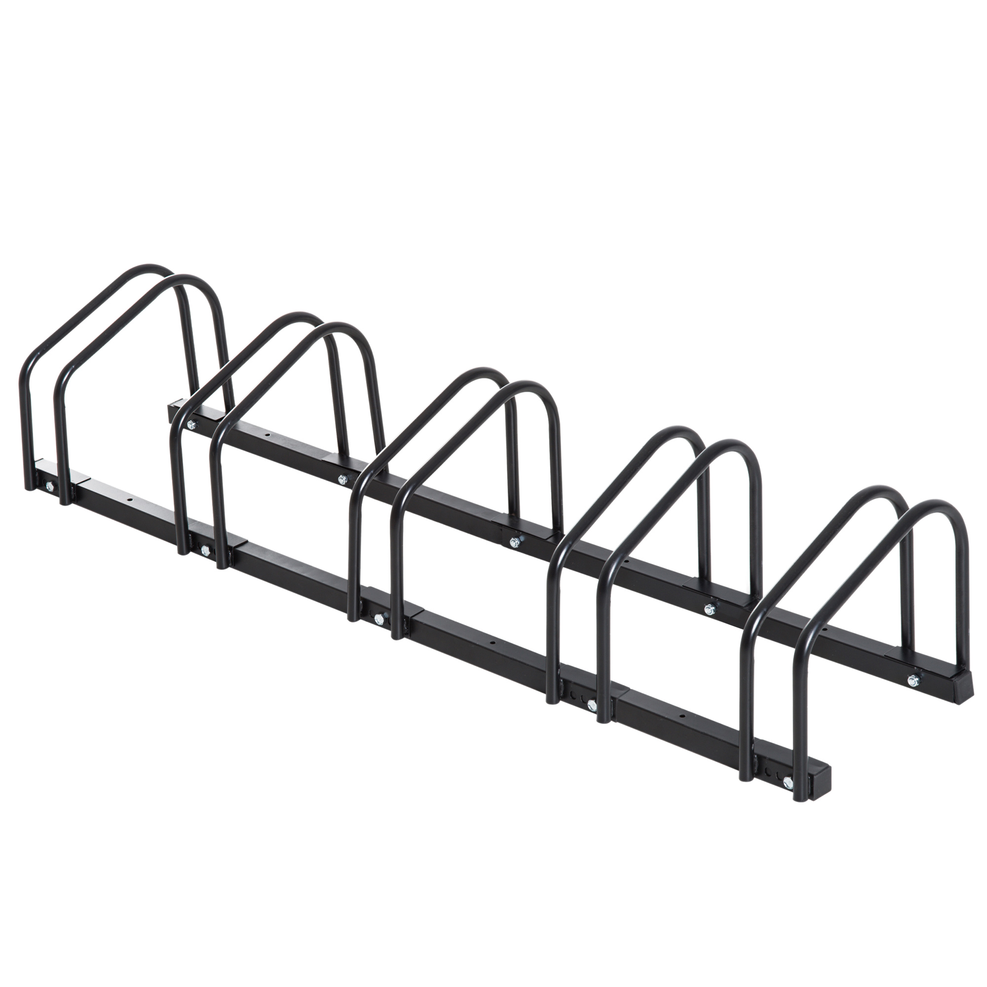 Fahrradständer 4 Fahrräder, Auf Dem Boden Oder An Der Wand, 145 X 33 X 27 Cm, Schwarz