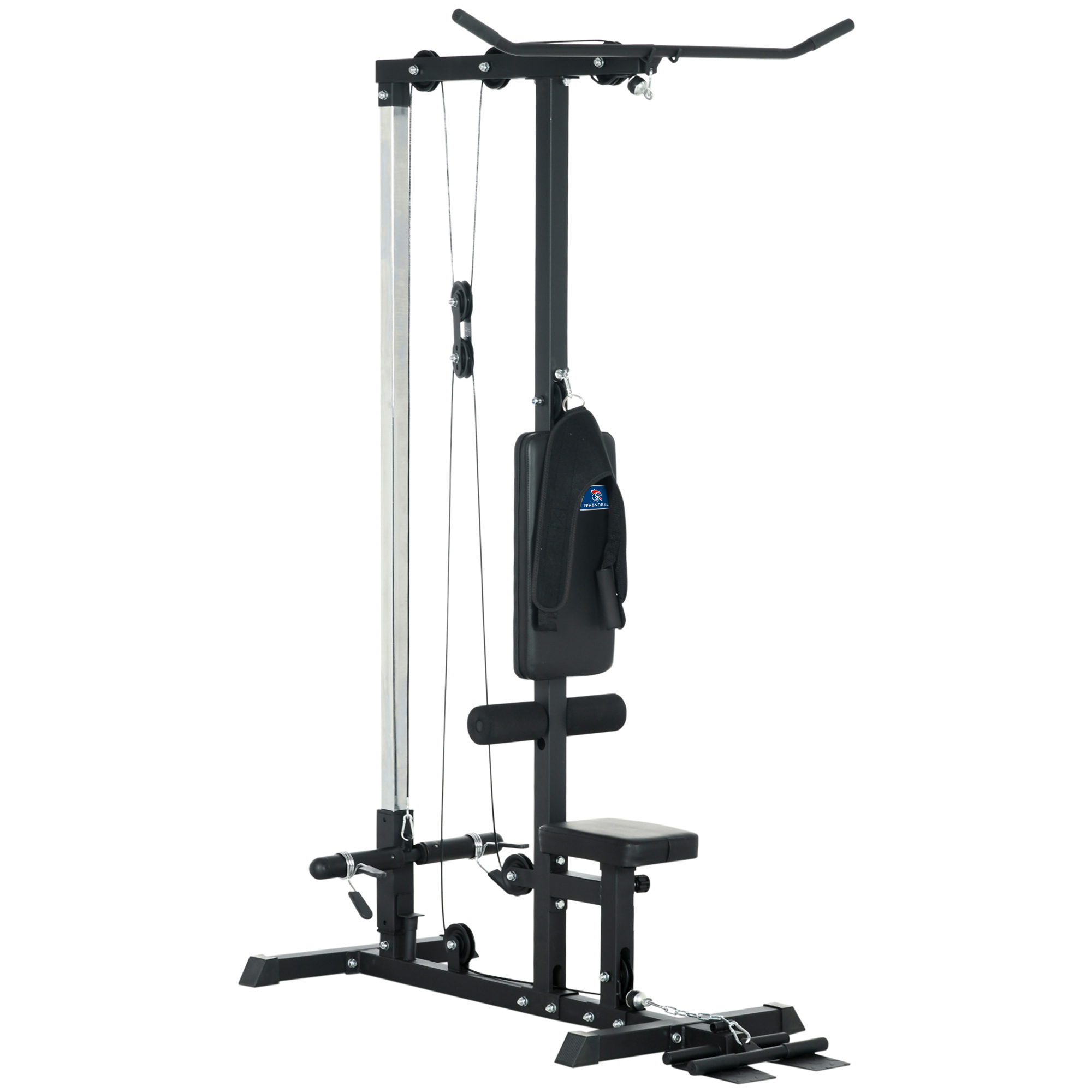 Kraftstation, Elastische Seile Und Griff, 140 X 108 X 197 Cm, Schwarz
