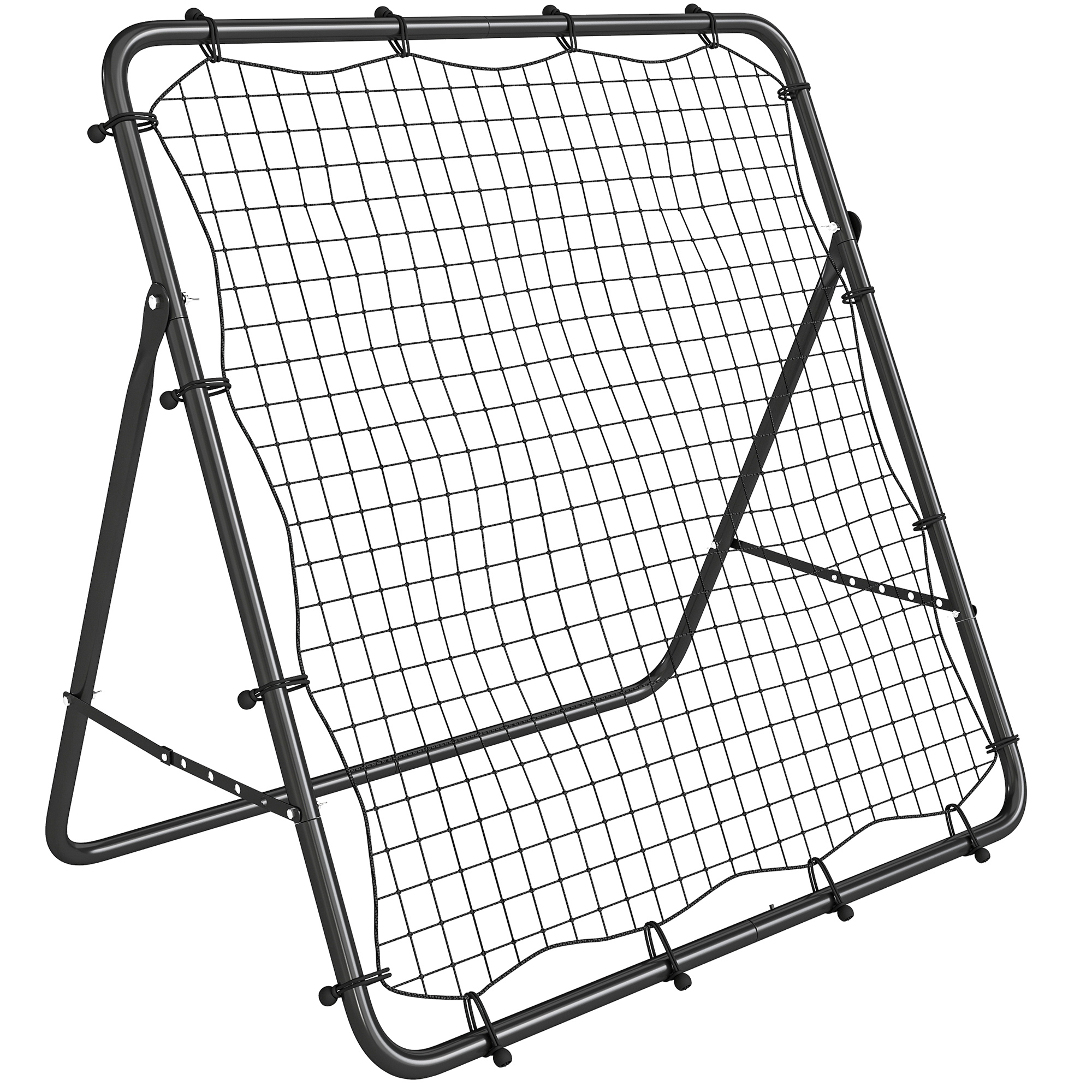 Faltbares Rebound-netz 5 Winkel, 24 Seile, 120 X 73 X 112 Cm, Schwarz