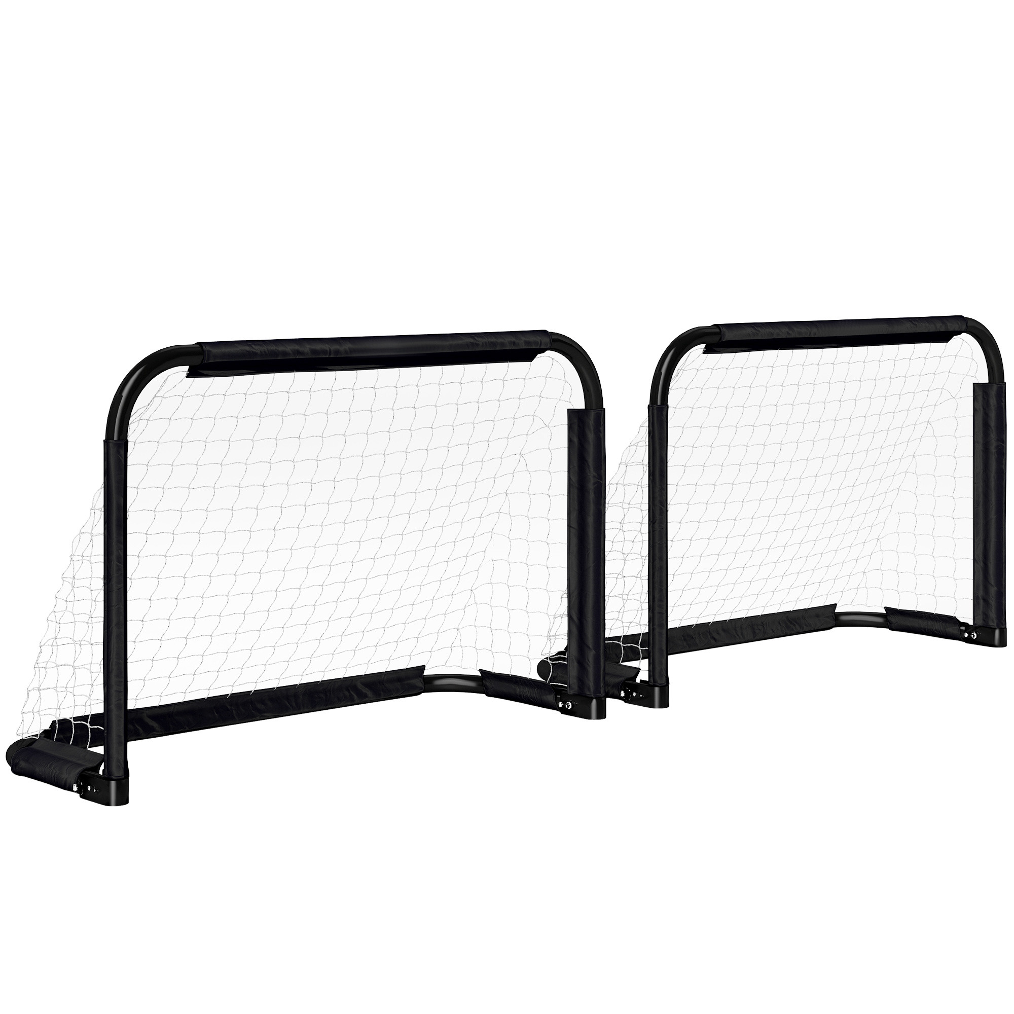 Set Mit 2 Mini-fußballtoren, Klappbar, Mit Werkzeugen, 90 X 36 X 60 Cm, Schwarz