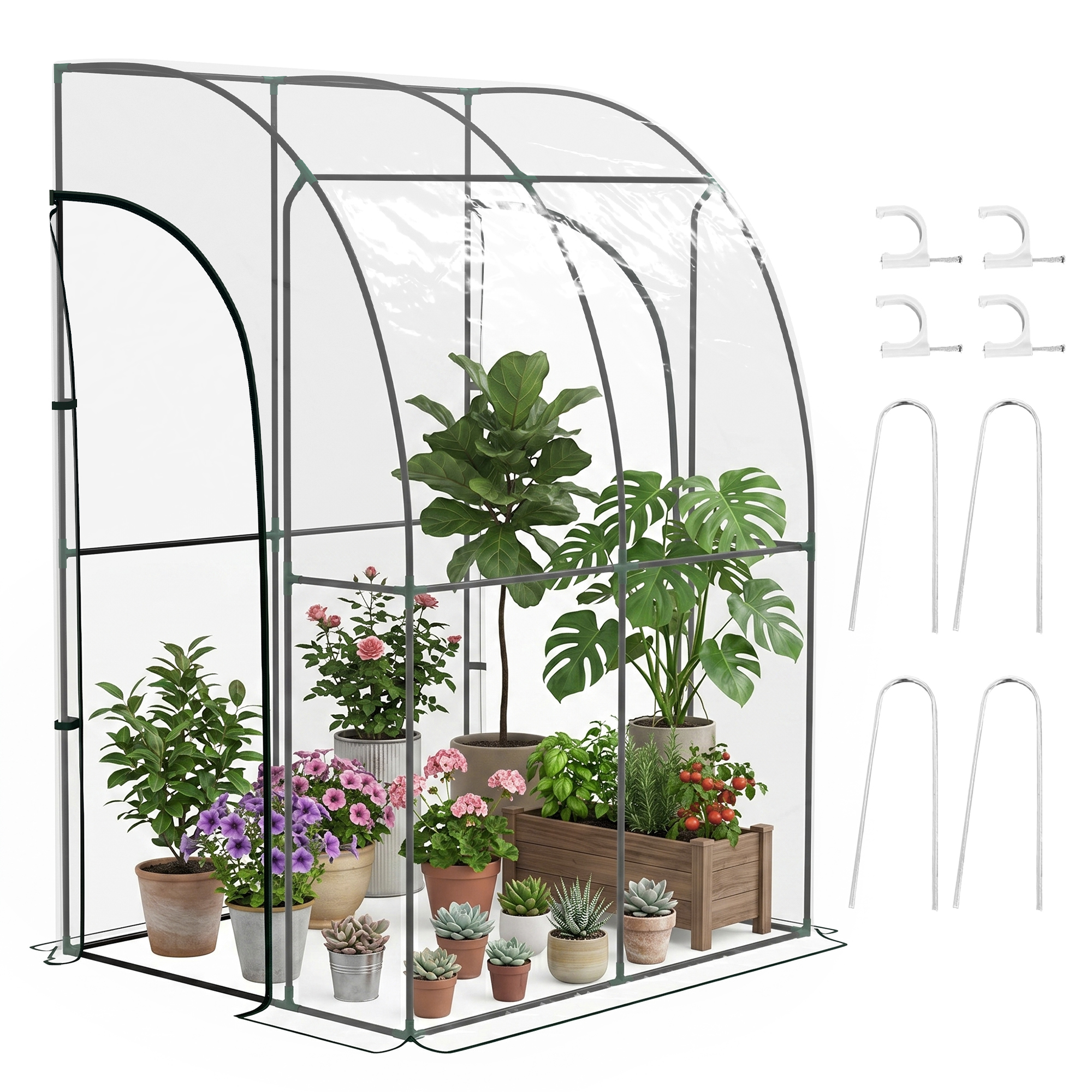 Gewächshaus, 143 X 118 X 212 Cm, Transparent