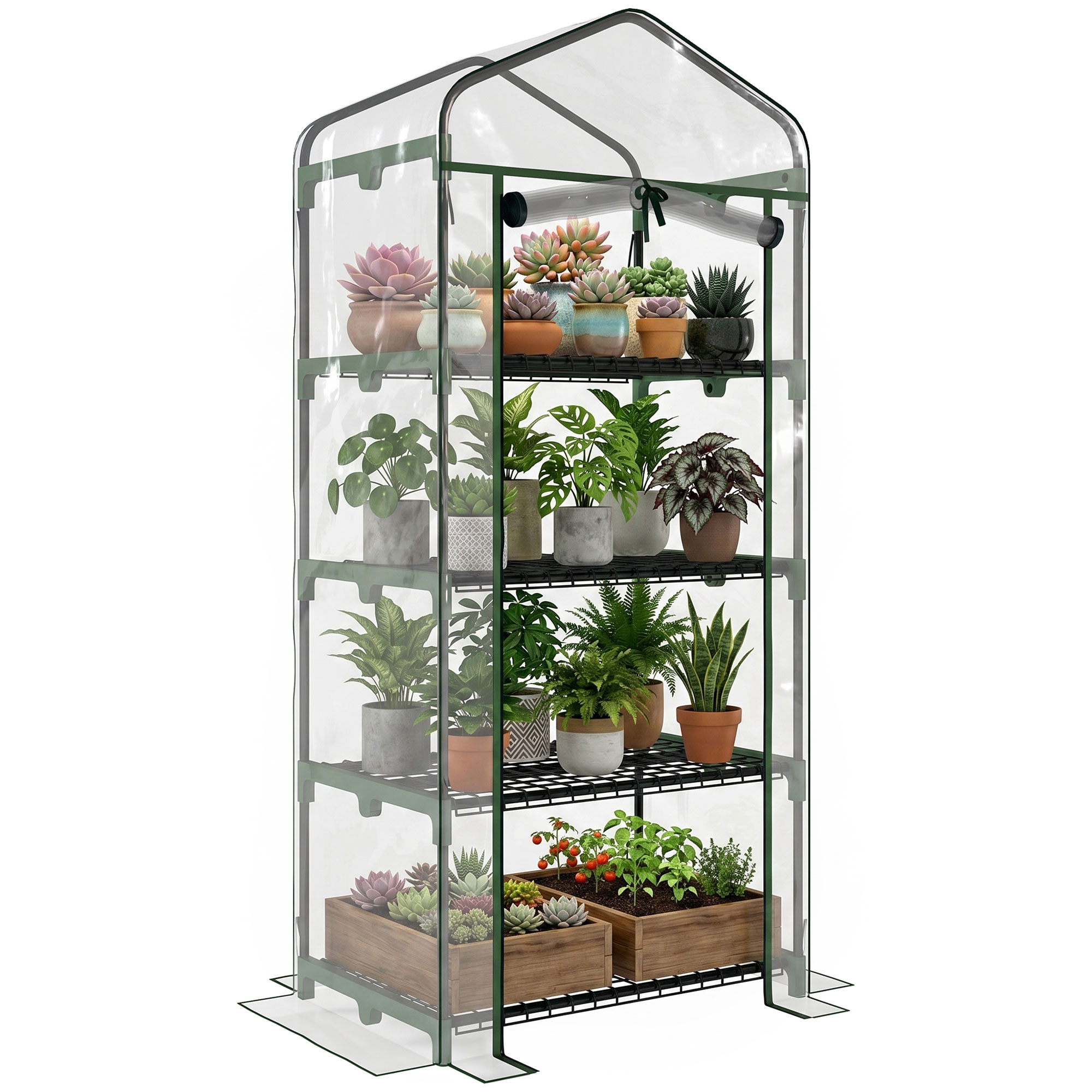 Gewächshaus, Für Den Garten, 70 X 50 X 160 Cm, Transparent