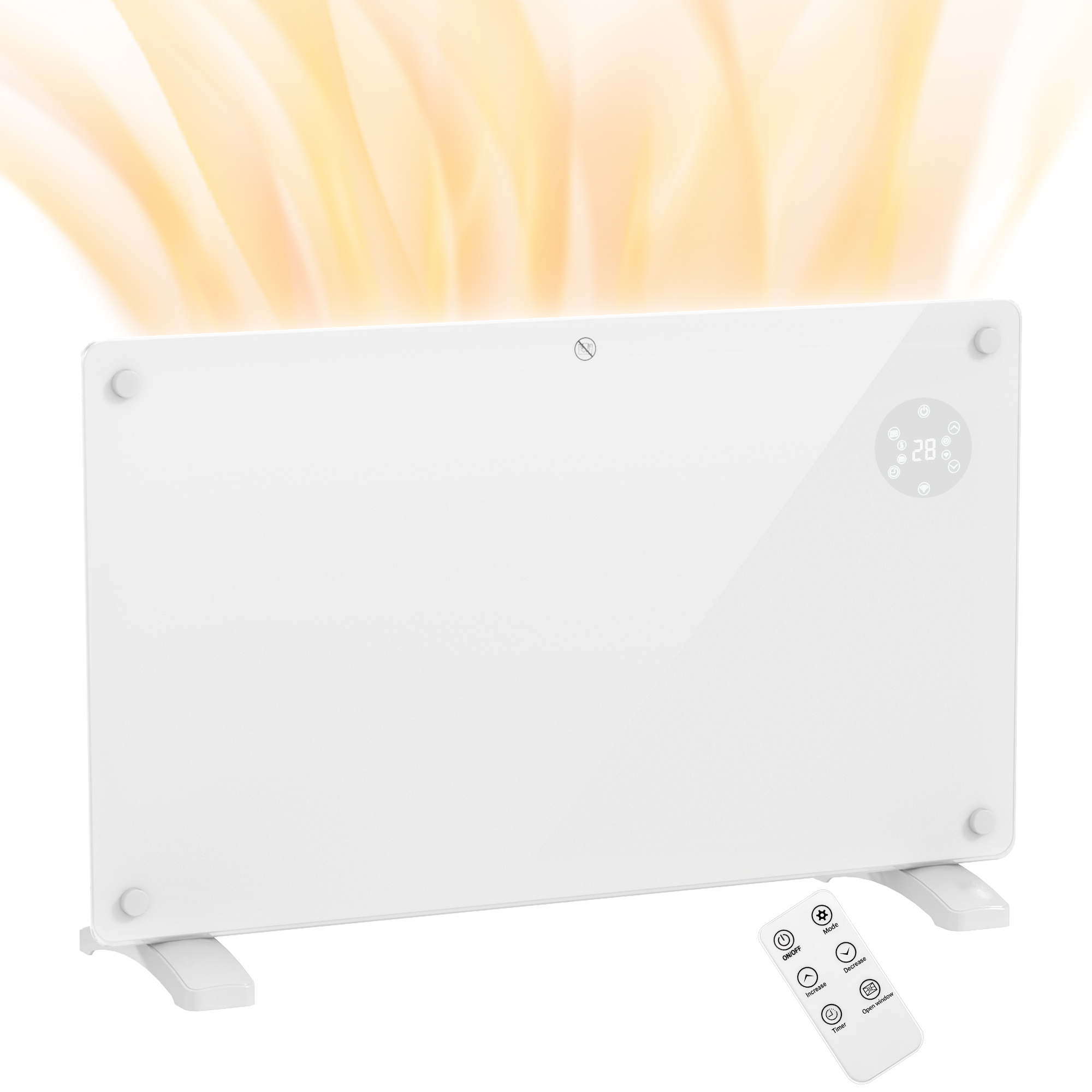 Elektrischer Heizkörper Für Boden Oder Wand, 1500 W, 71 X 21,5 X 44,5 Cm, Weiß