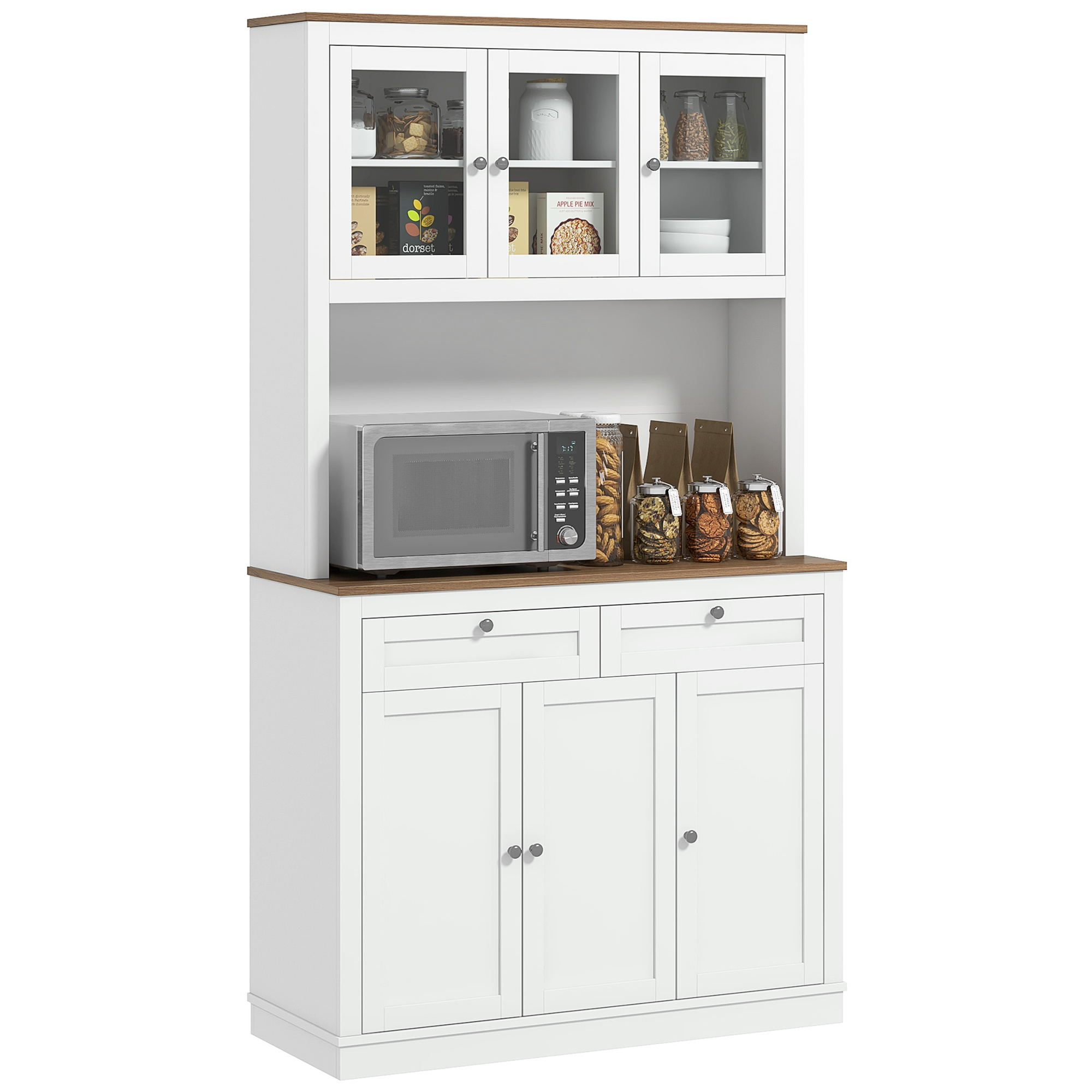 Küchensideboard, Mit Stauraum, 100 X 40 X 180 Cm, Weiß