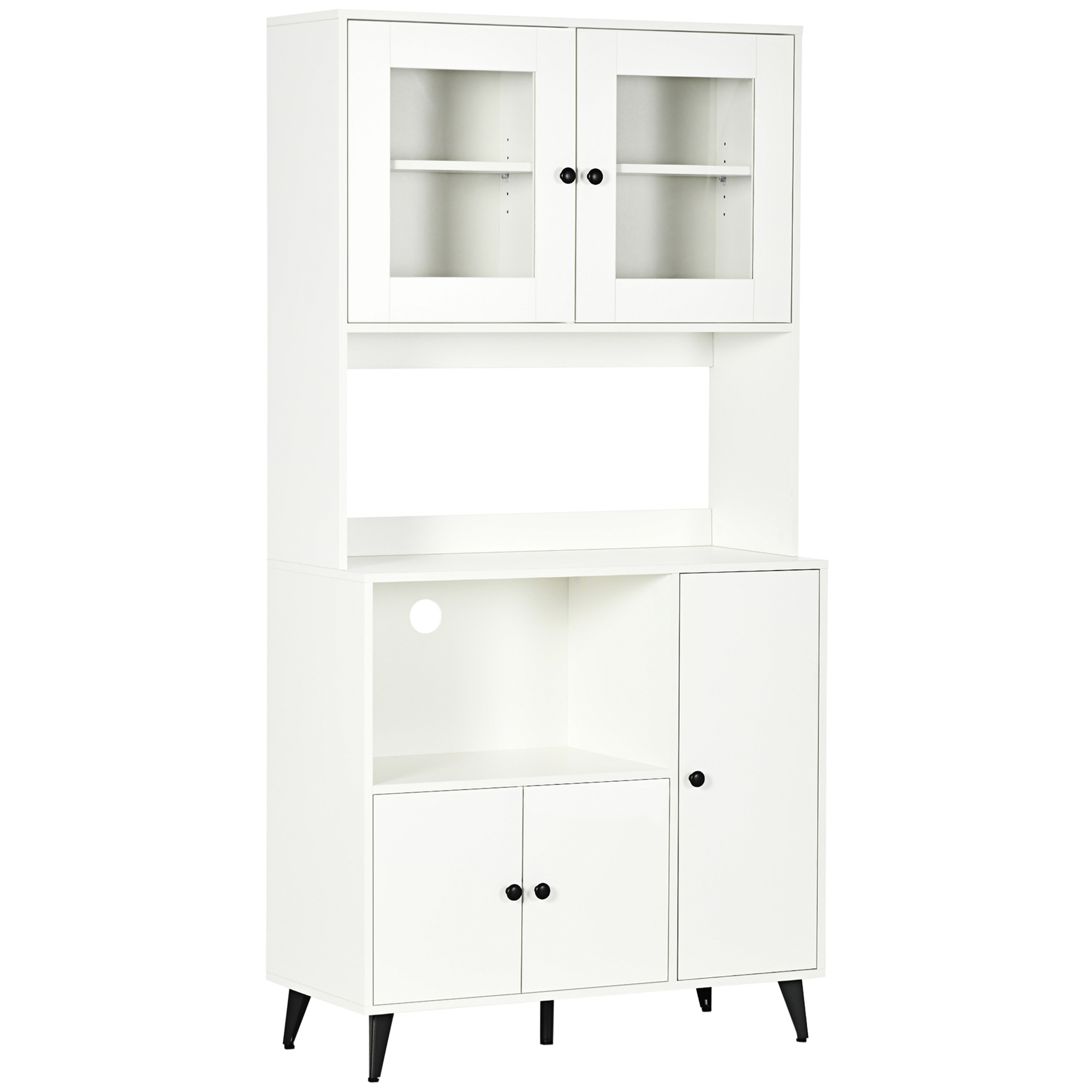 Küchensideboard, Mit Stauraum, 90 X 40 X 180 Cm, Weiß