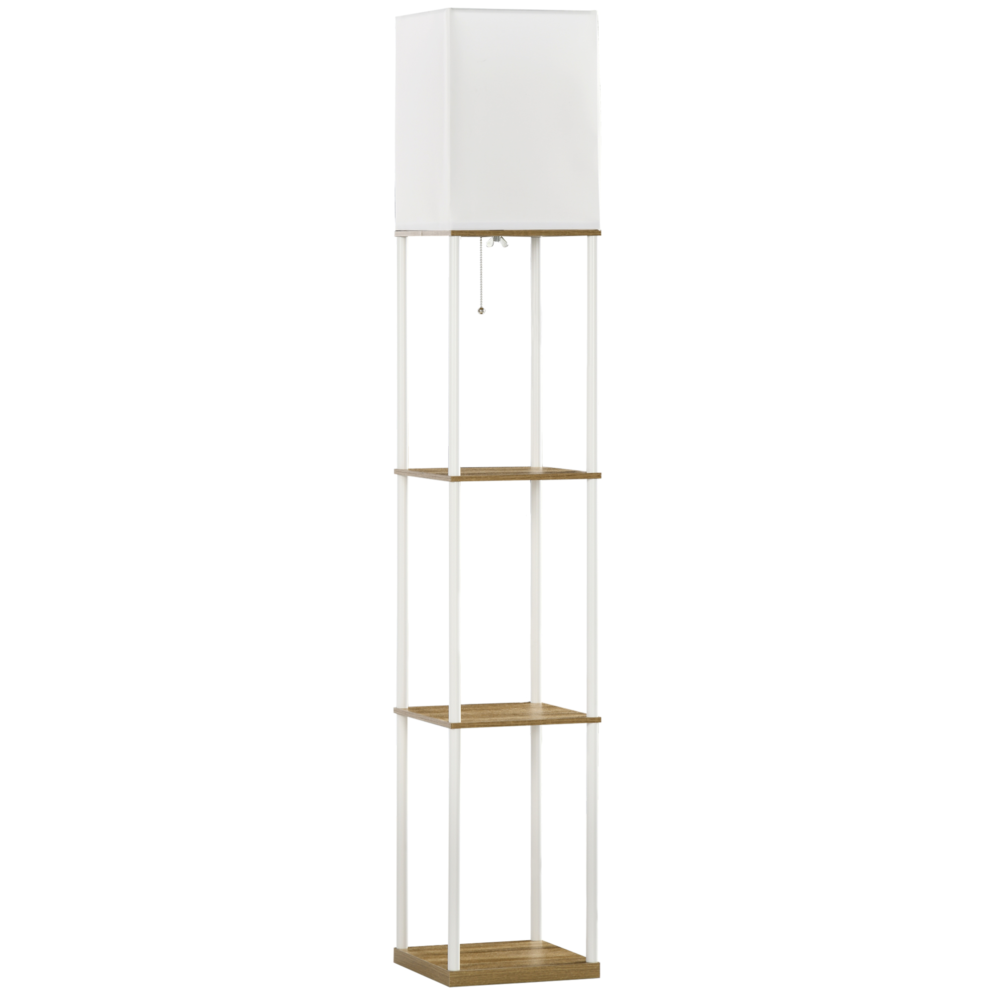 Stehlampe, Modernes Design Mit Fußschalter, 26 X 26 X 159 Cm, Weiß