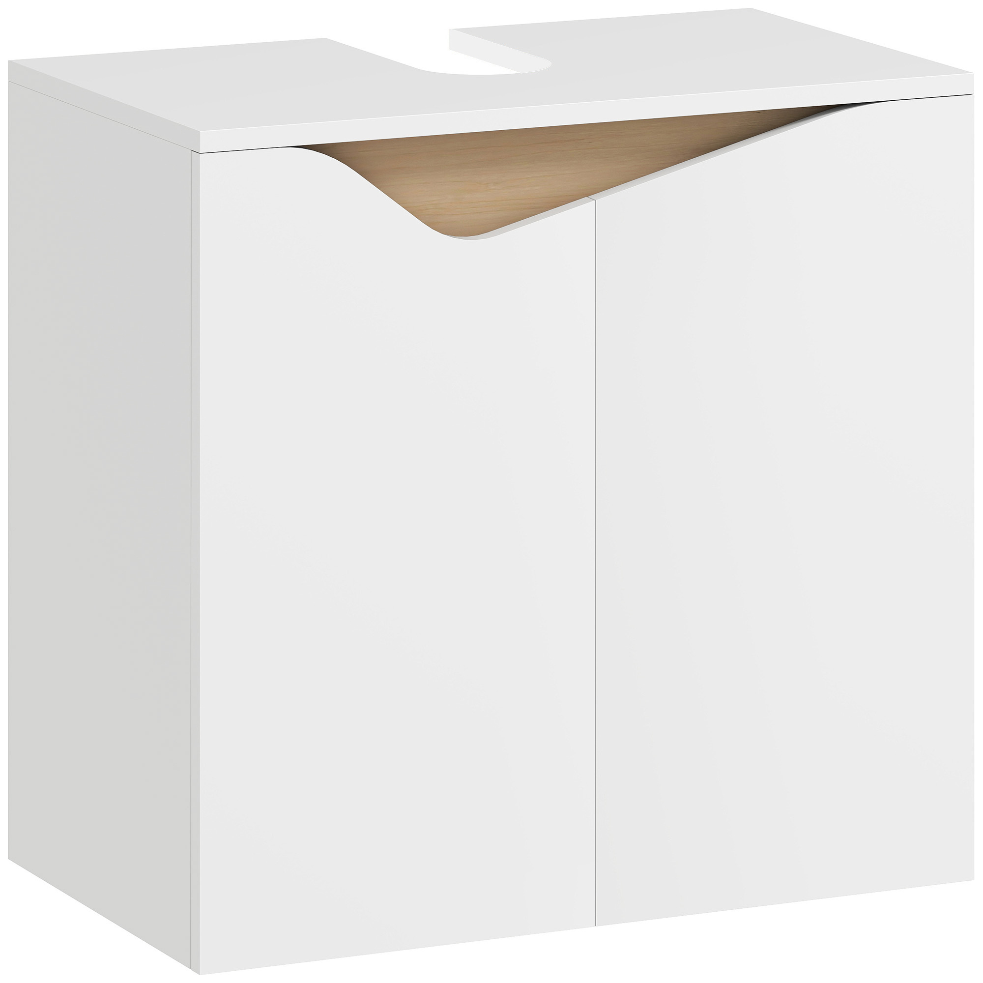 Badezimmermöbel, Kompakt, 60 X 35 X 57,9 Cm, Weiß