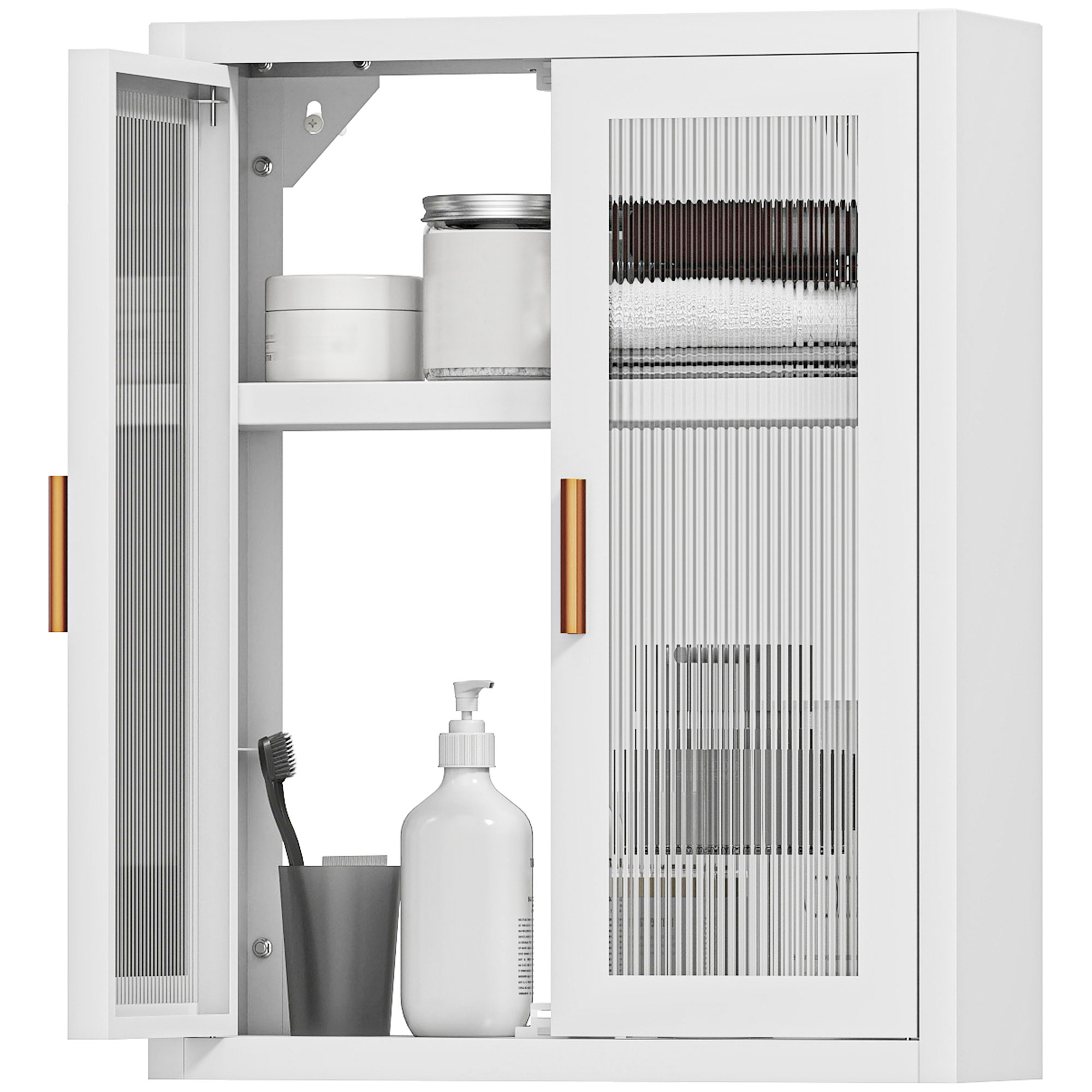 Badezimmerschrank, Verstellbar, 40 X 14 X 50 Cm, Weiß