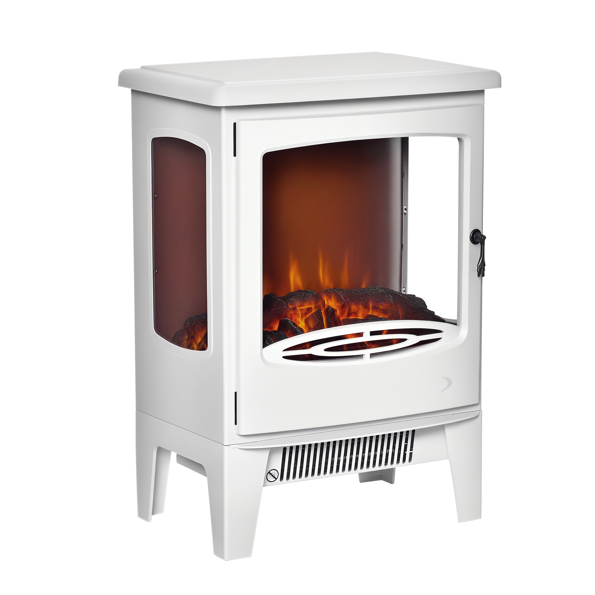 Elektrischer Kamin Neo-retro-stil, 1800 W, 39 X 26 X 54,8 Cm, Weiß