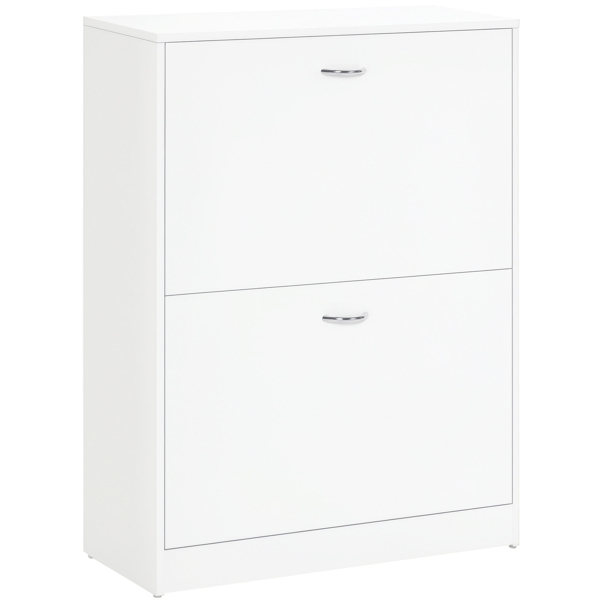 Schuhschrank, Mit Stauraum, 60 X 24 X 80 Cm, Weiß
