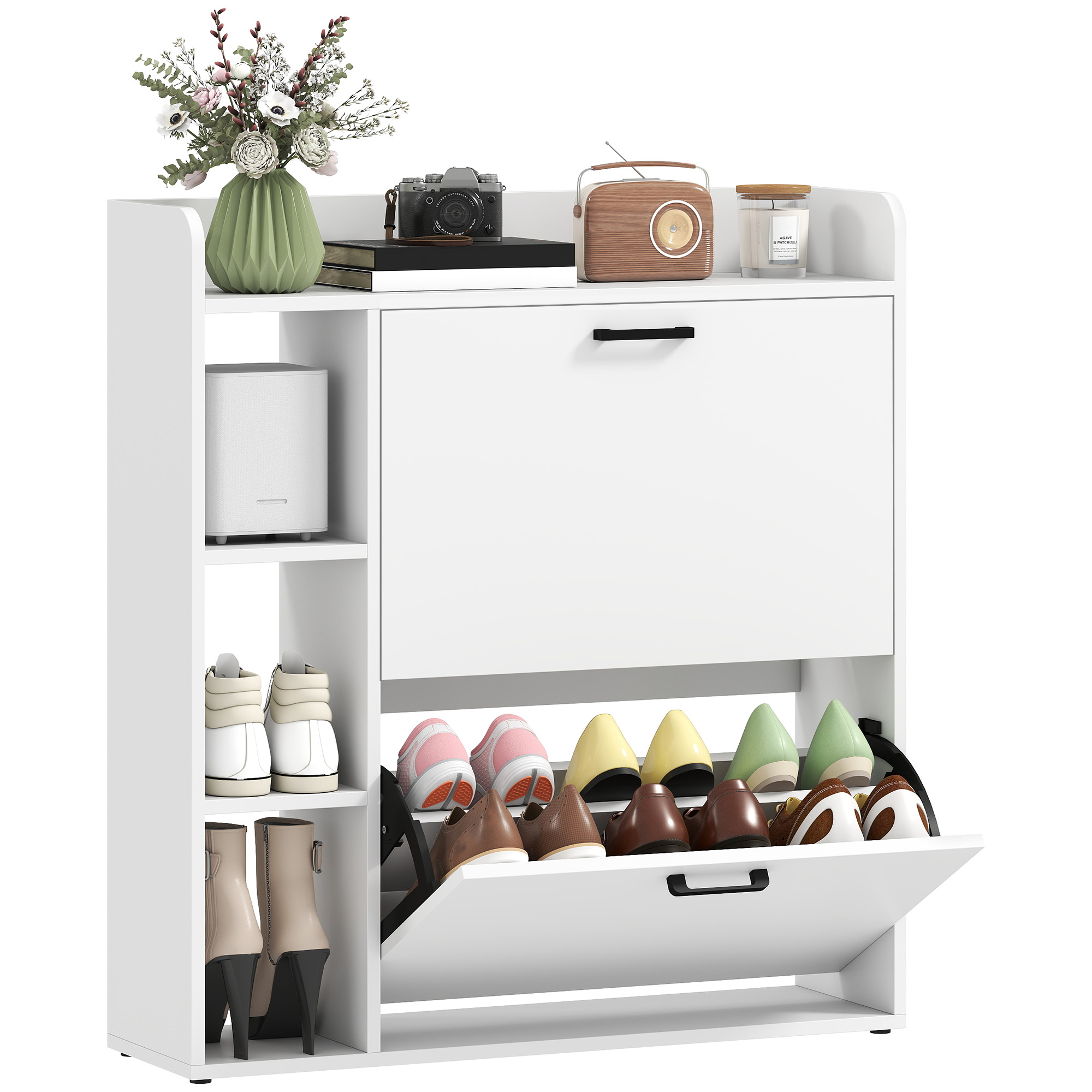 Schuhschrank, 83 X 24 X 90,5 Cm, Weiß