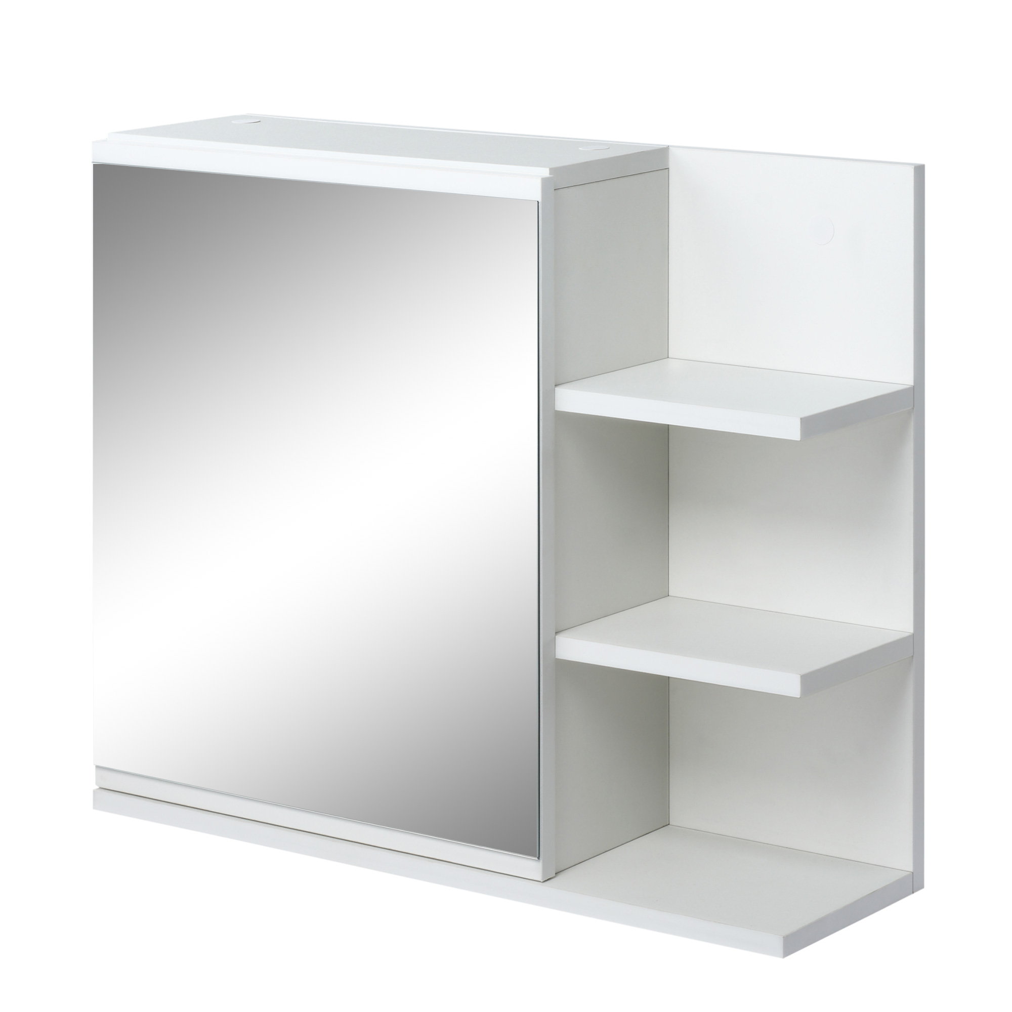 Badezimmerschrank, Mit Regalen, 60 X 18 X 50 Cm, Weiß