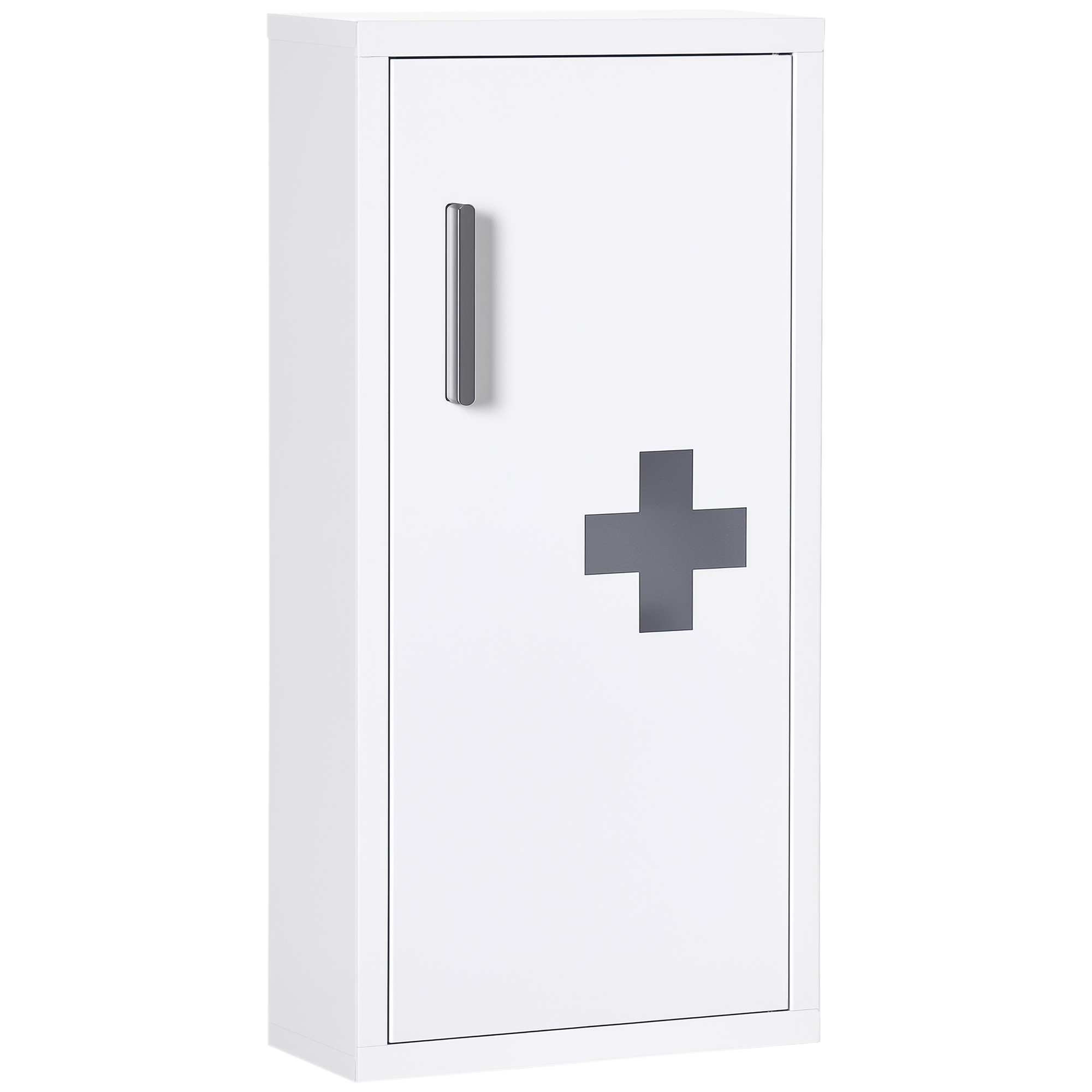Wand-apothekenschrank, 2 Regale, 3 Ebenen, Magnetverschluss, 30 X 14 X 46 Cm, Weiß