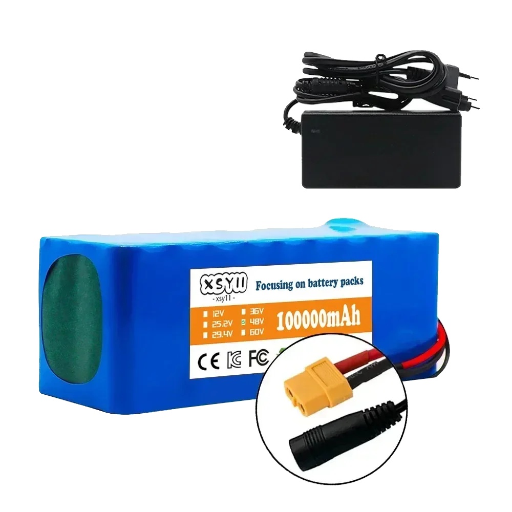 Lithium-ionen-batterie, 100ah Kapazität, 48v Kompatibilität, Xt60-dc-ladegerät