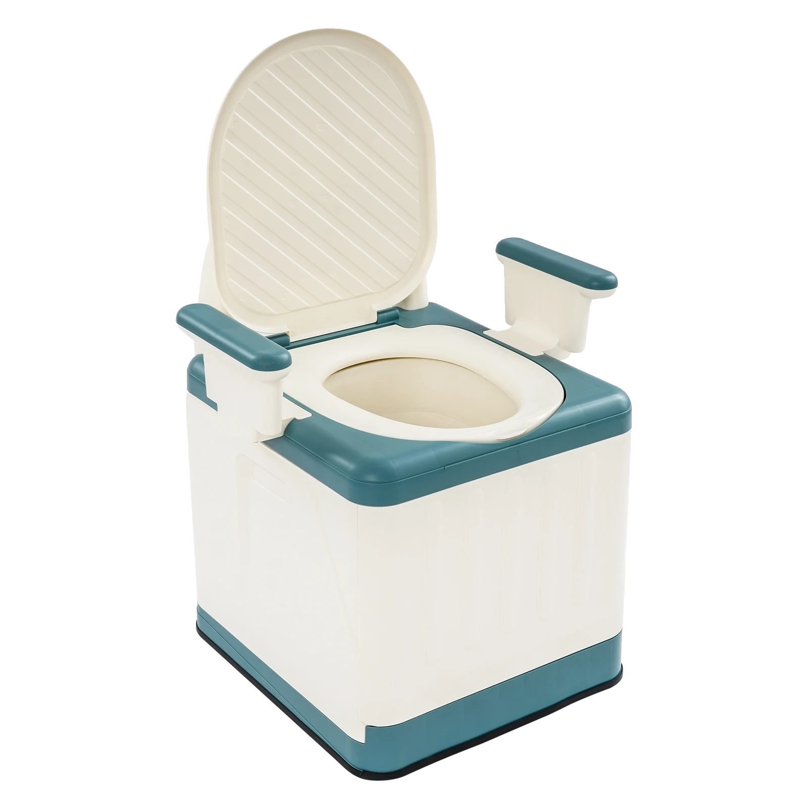 Tragbarer Toilettensitz, Leicht, Platzsparendes Design, Blau