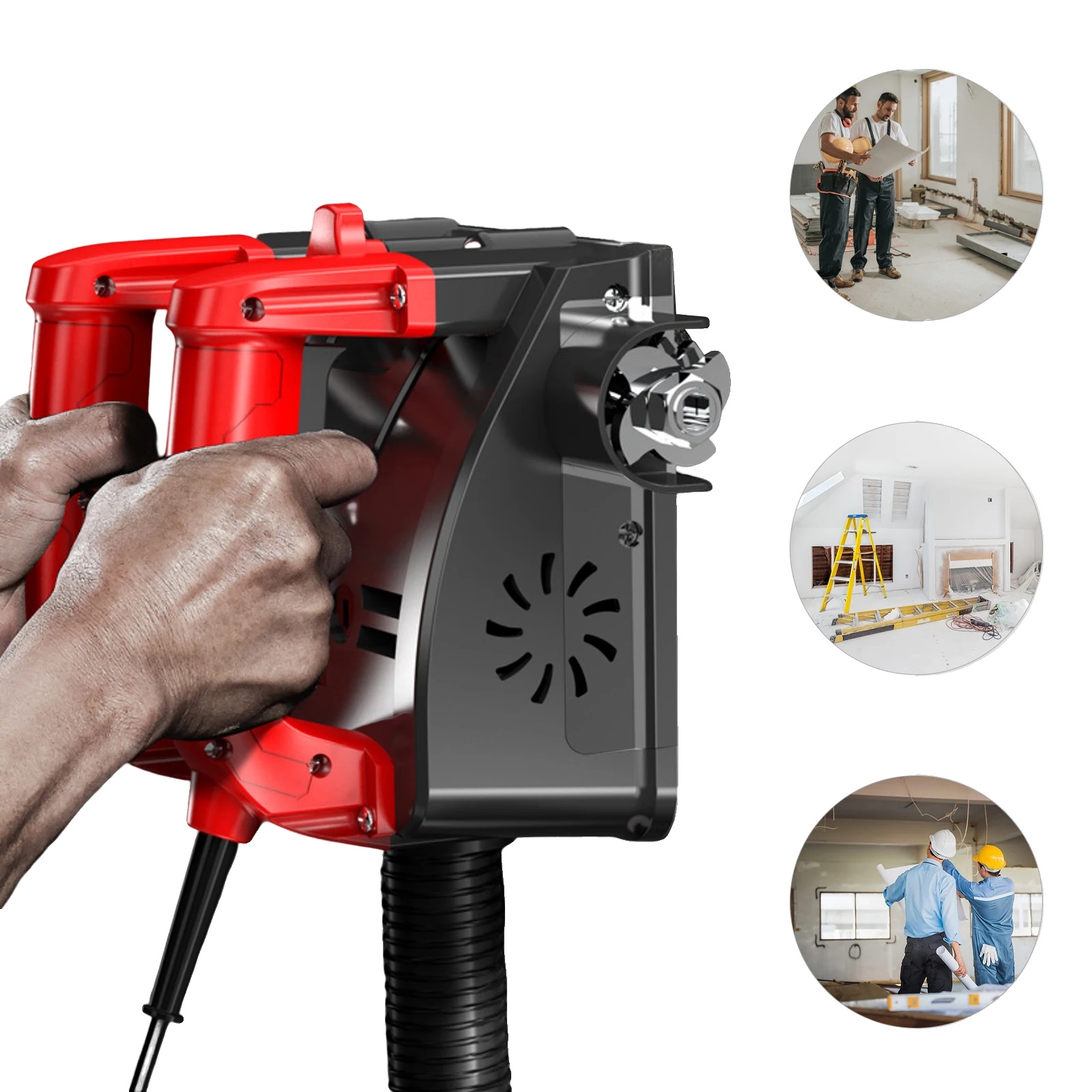 Elektrischer Wandhobel, 1200w Leistung, Schneidet 6,3 Zoll Breit, Ergonomisches Design, 26 Wolframstahlklingen, Hochfeste Stahlzahnräder
