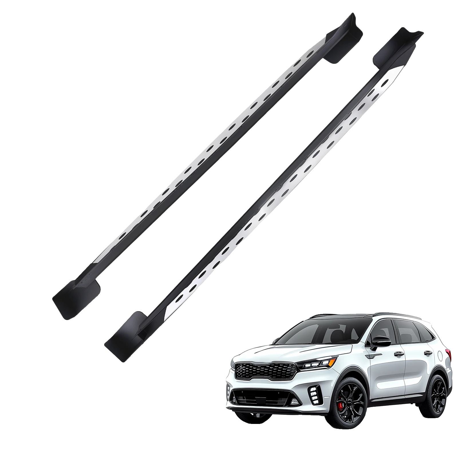 Seitenstufen-kit, Abs- Und Aluminiumlegierung, 21 Cm Breite, 17 Cm Höhe, 198 Cm Länge, 8840 G Gewicht
