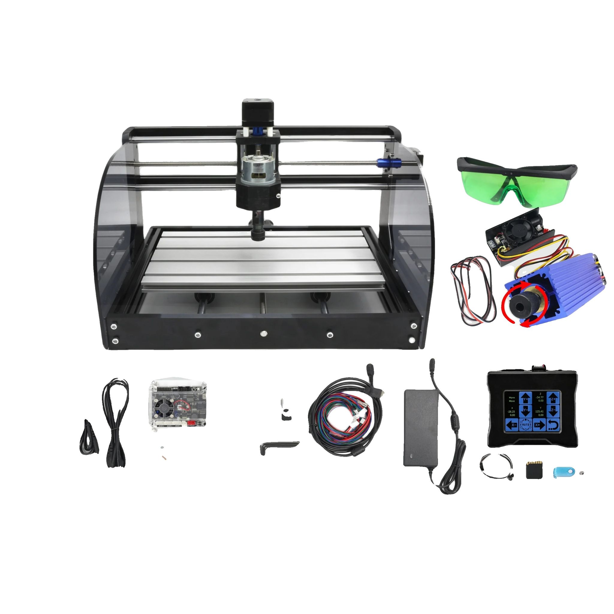 Lasergravurmaschine, 3-achsen-steuerung, Kompaktes Design, Add Touch+7w Laser