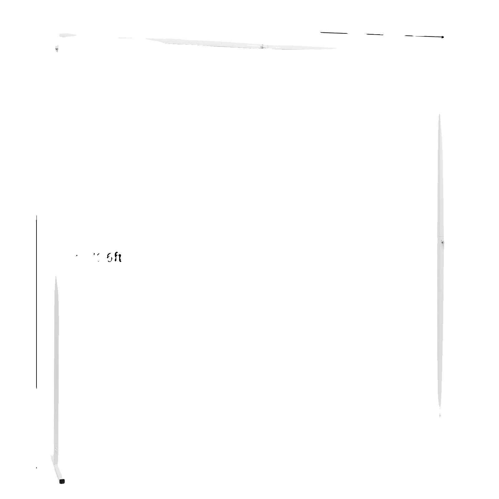 Verstellbarer Bogenständer, Vielseitige Höhenoptionen, Robustes Eisenmaterial, 2 2m, L