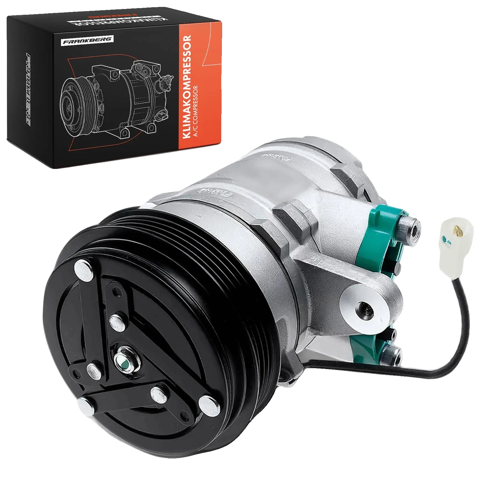 Klimakompressor, Riemenscheibendurchmesser 98 Mm, Nennspannung 12 V, Kältemittel R134a, Ölfüllmenge 100 Ml, Kompatibel Mit Verschiedenen Fahrzeugen