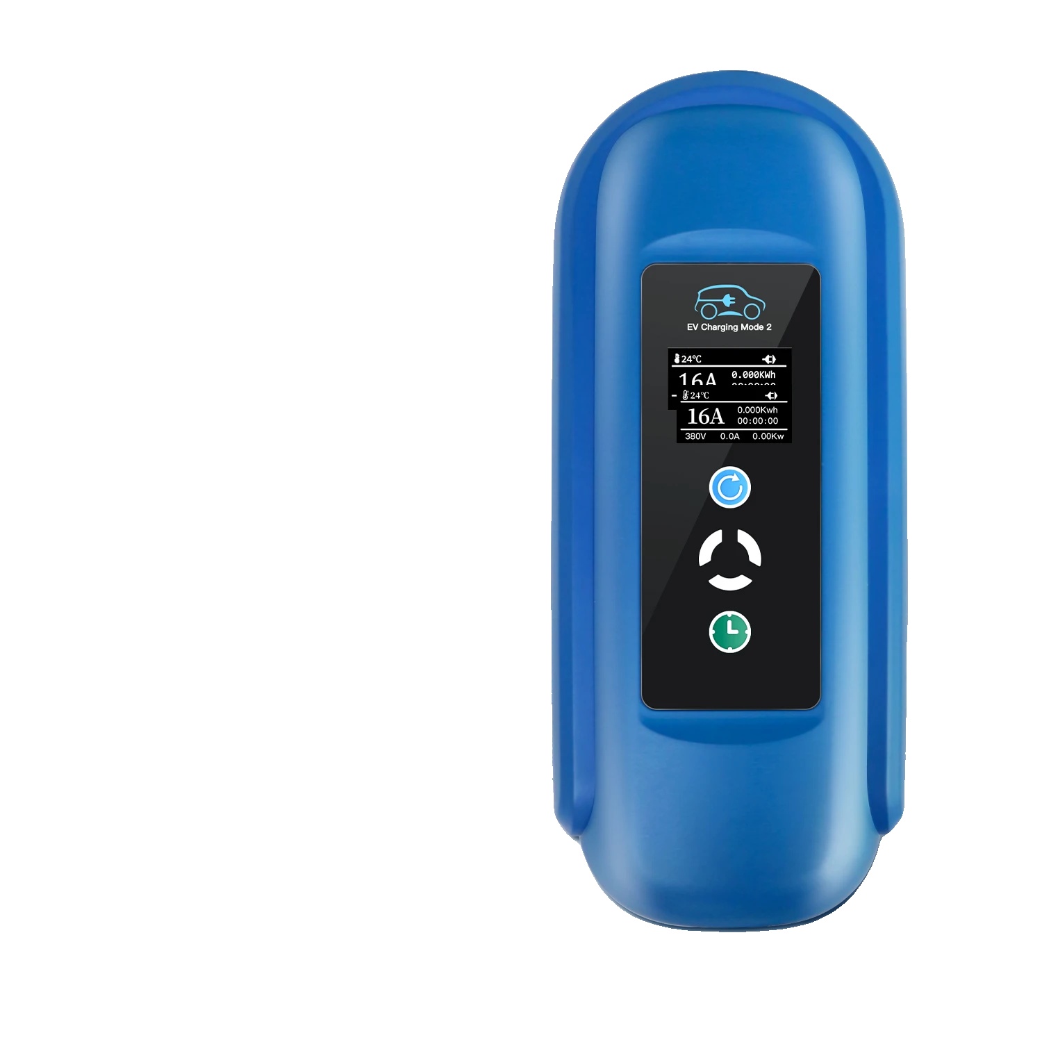 Tragbares Ev-ladegerät, Einstellbarer Strom, Kompaktes Design, Schwarz, Typ2-a