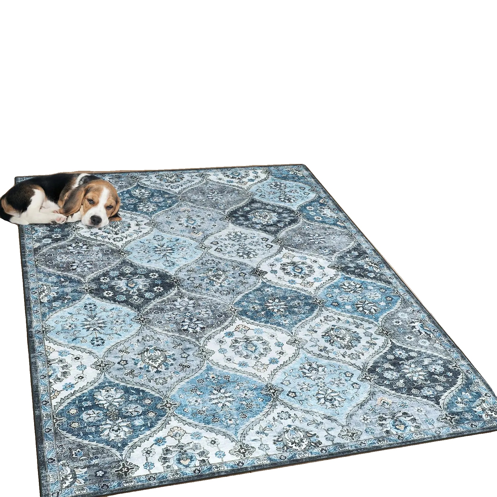 Teppich, Waschbar, Verwittertes Design, Grau 160x230cm