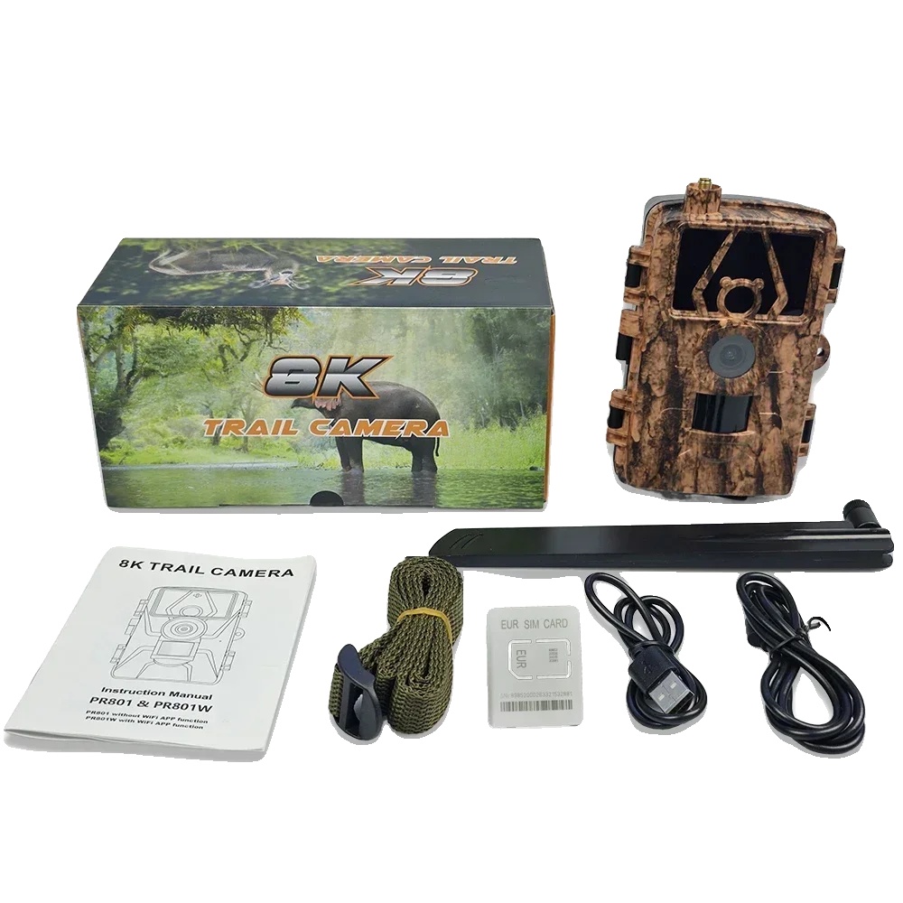 Wildkamera, 8k Videoauflösung, Smartphone-steuerung, Pr-801 Eur Version