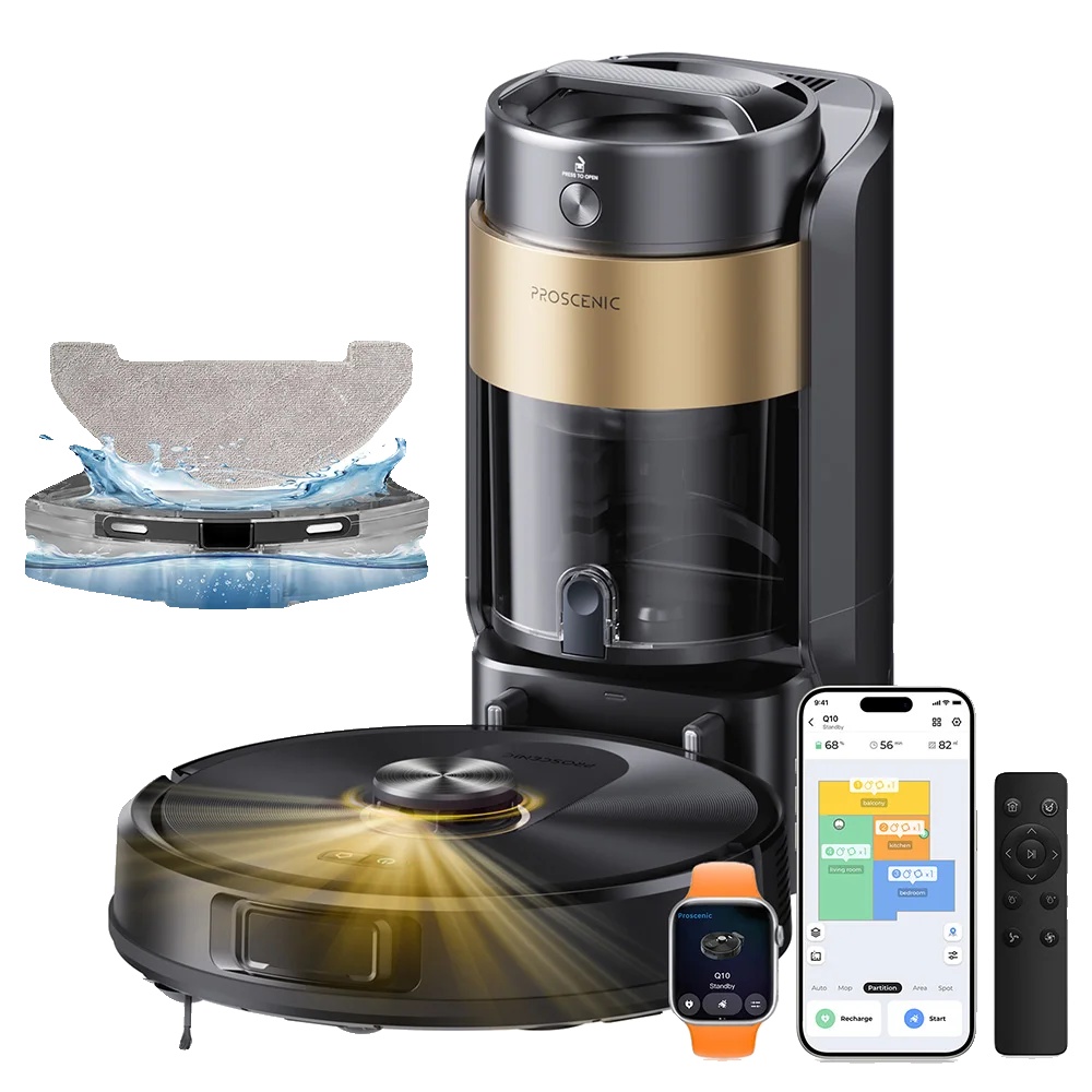 Robotersauger, 10000 Pa Saugkraft, Selbstentleerende Basis, Q20 Plus, Eu