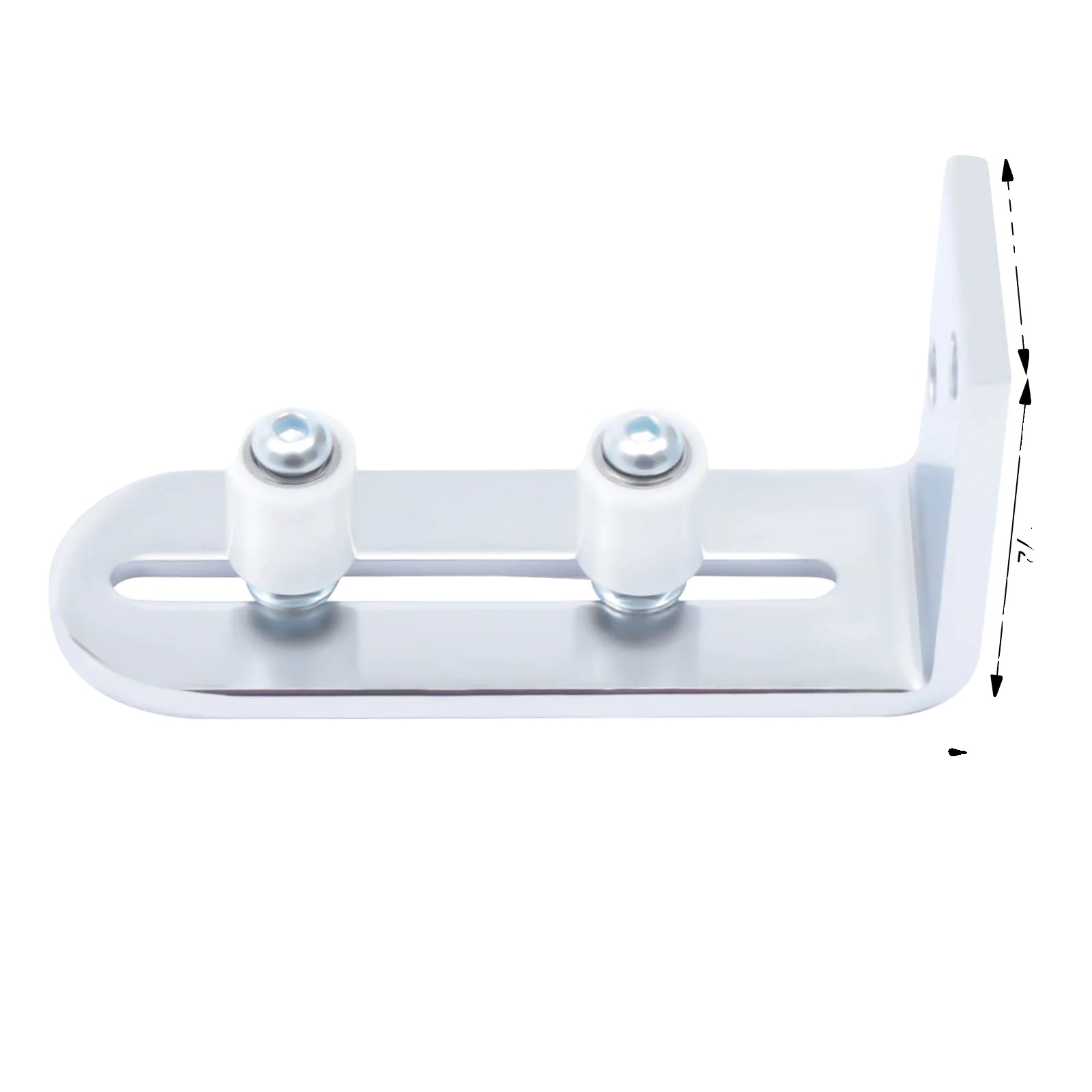 Türrollenführung, Verstellbar, Platzsparendes Design, Silber