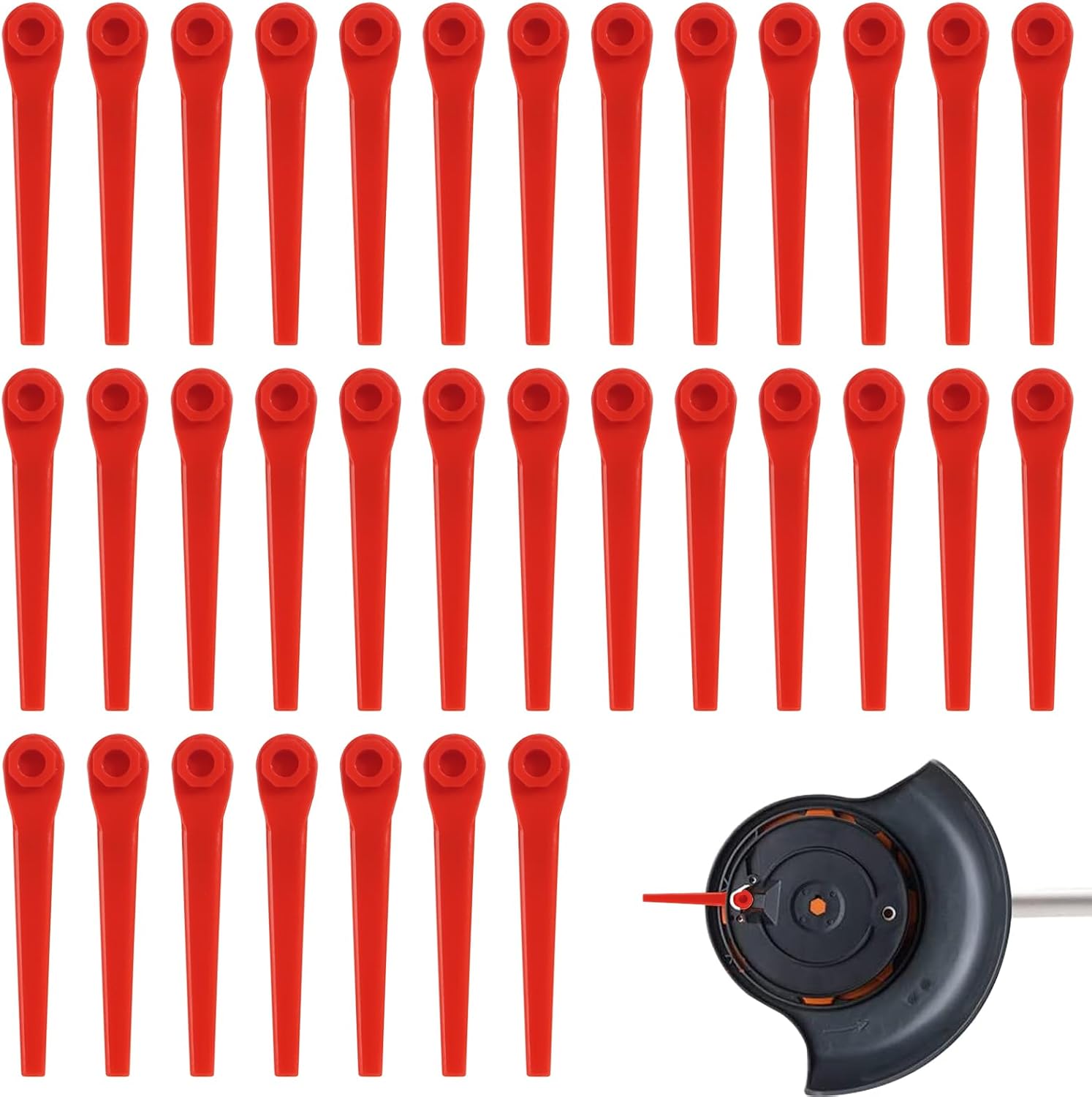 Packung Mit 100 Ersatzklingen Aus Kunststoff Für 70-mm-rasentrimmer