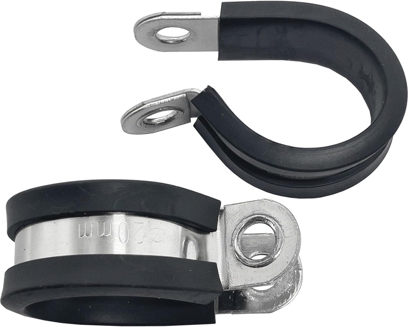 10 X 20-mm-schlauchschellen Mit Gummipolsterung, Edelstahl V2a Schraubschellen 20-mm-schlauchschelle