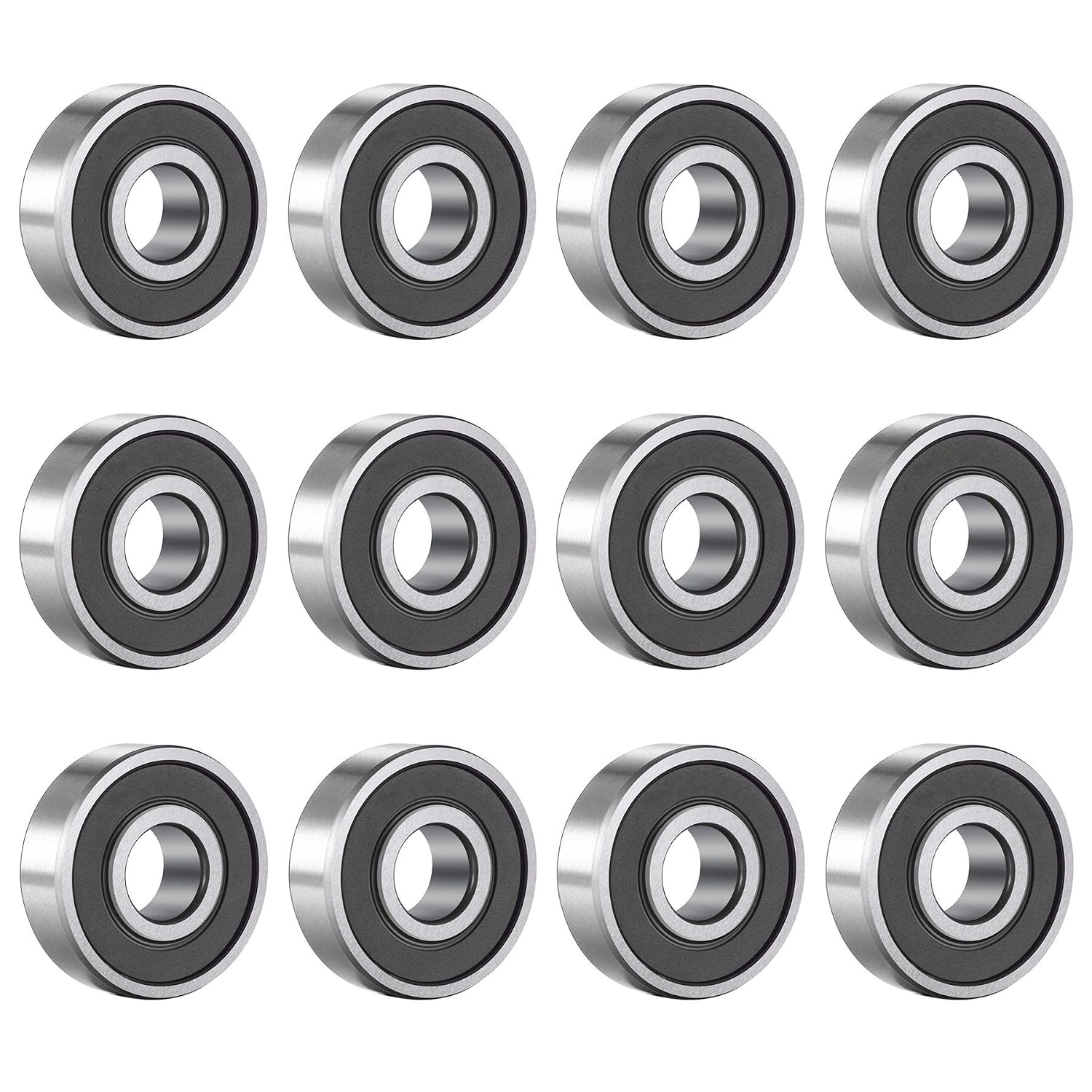 12 Doppelt Abgedichtete Rillenkugellager, Abgedichtete Und Geschirmte Lager Aus 6900-2rs Kohlenstoffstahl (10 Mm 22 Mm 6 Mm), Langplatten-skateboardlager