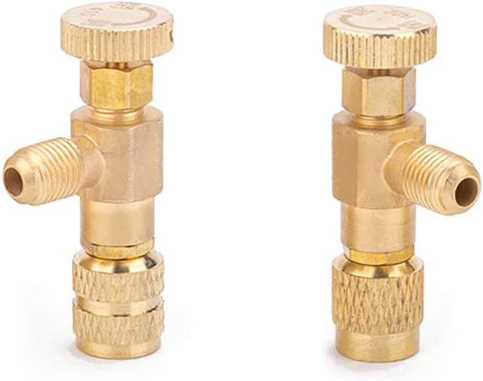 2 Stück Flüssigkeitssicherheitsventil-adapter, R410a R22, Kältemittelregelventil, Kühlung Klimaanlage, Für Klimaanlagen-durchflussventile, (2tc6145)