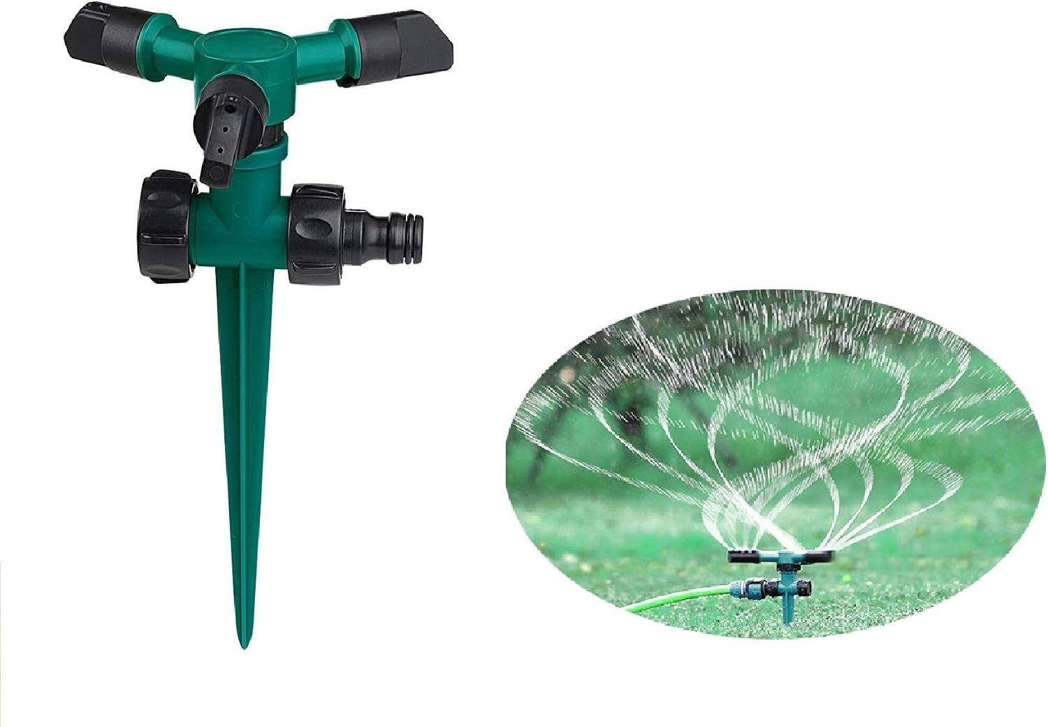 Automatischer Gartensprenger Mit 360°-drehung - Deckt Flächen Bis Zu 800 M² Ab.