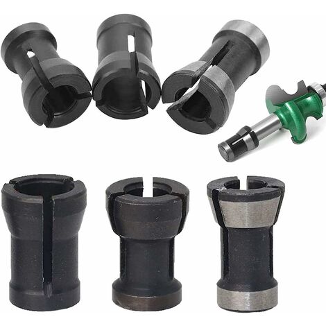 6-teiliger Hss-fräsfutterkopf-spannadapter-konverter Für Fräsen, Bohrmaschinen, Graviermaschinen, Trimmer Und Elektrische Holzbearbeitungswerkzeuge (6/6,35/8 Mm)