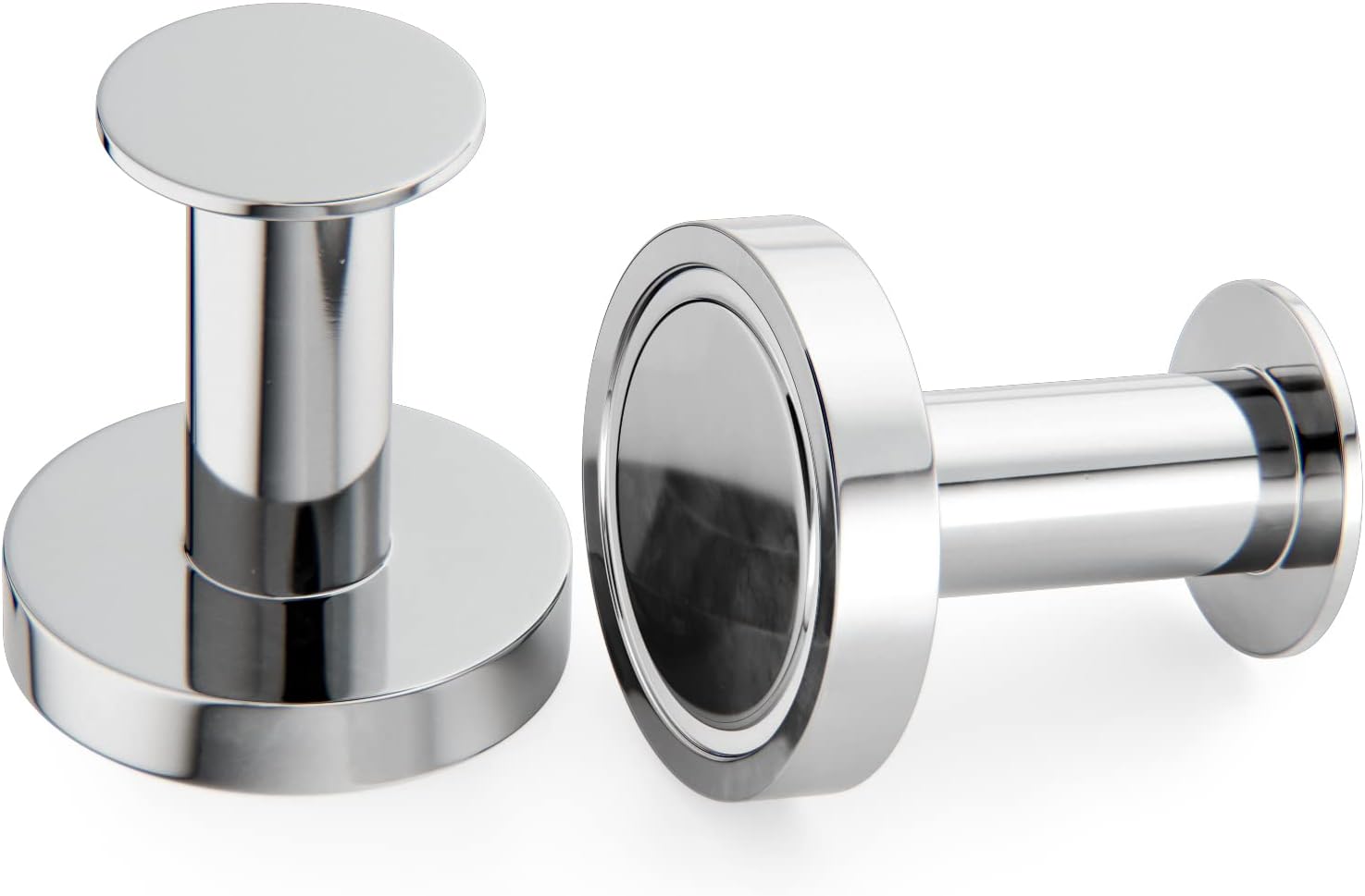 Magnetische Kleiderhaken Zum Aufhängen Von Mänteln Und Taschen, 2 Extrem Starke Wandhaken Aus Chrom, Türgarderobe Mit Seltenem Neodym-metallmagneten, Kühlschranktürhaken