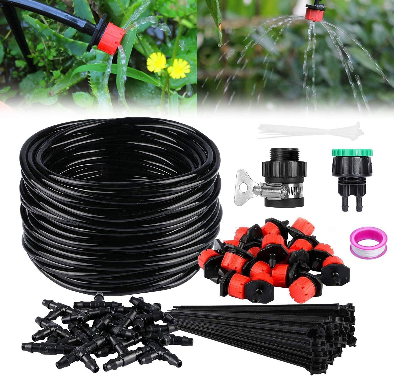 Automatisches Tropfbewässerungsset Zum Selberbauen Mit Mikrosprinkler Und 20 M Schlauch, Für Garten, Gewächshaus, Gemüsegarten, Rasen