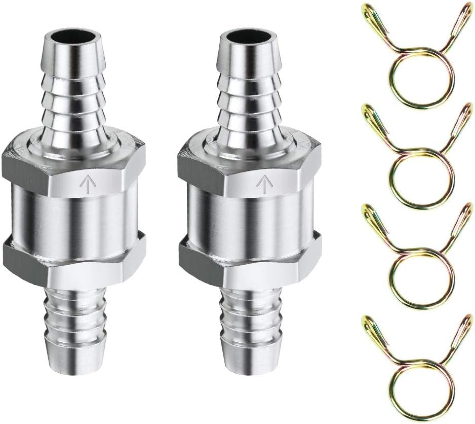 Stück Rückschlagventile, 8 Mm Aluminium-kraftstoffrückschlagventile, Kraftstoffregelventile Für Benzin- Und Diesel-vergaser-niederdruck-kraftstoffsysteme