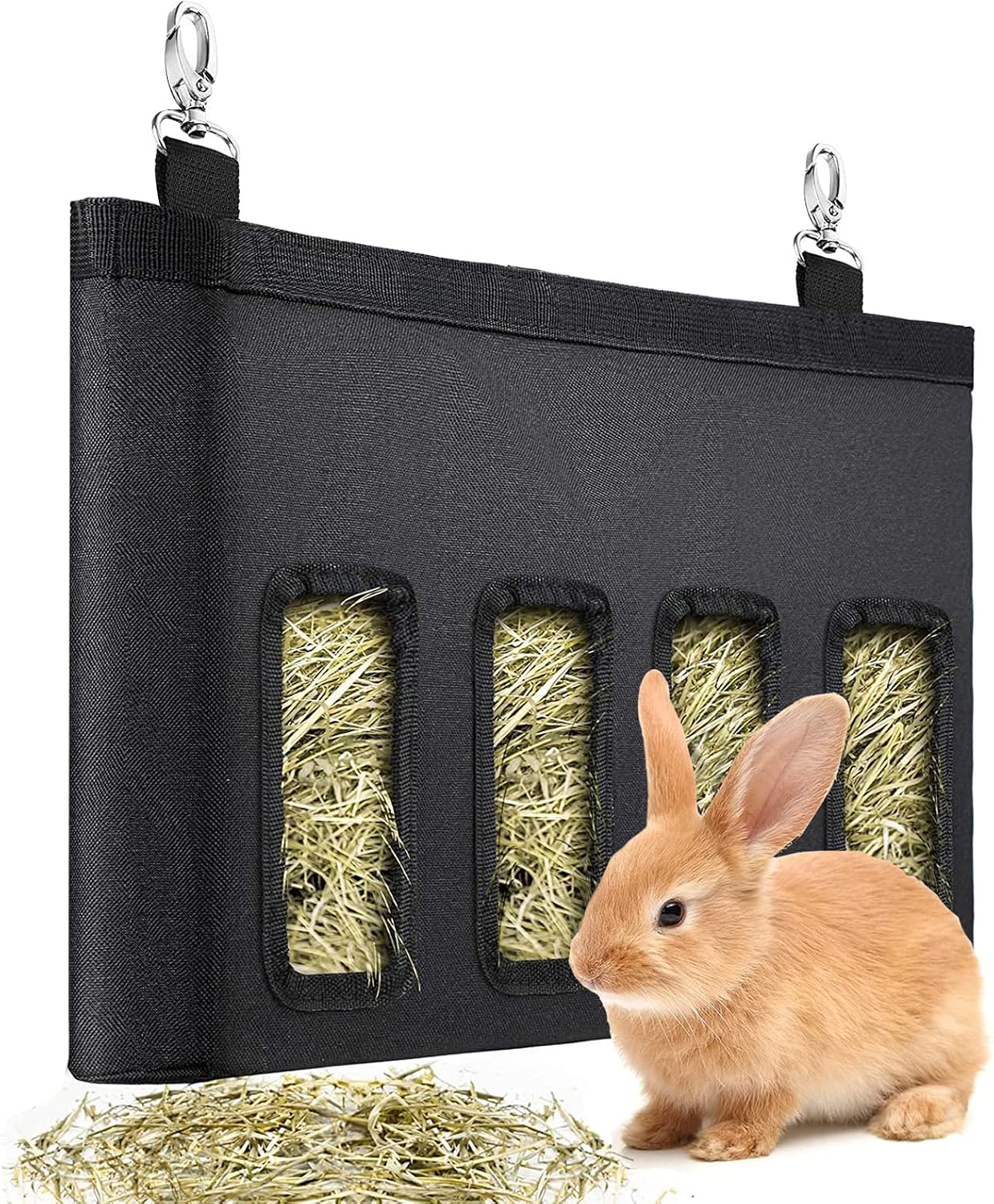 Heuraufe Für Kaninchen, Hängende Heuraufe, Heuraufe, Heuraufe Für Kaninchen, Futtersack Für Kaninchen, Heuraufe Mit 4 Fenstern Für Kaninchen, Hamster, Meerschweinchen, Kleintiere