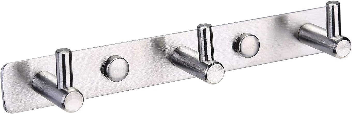 Moderne, Schlichte Und Platzsparende Haken. Garderobenständer Mit 3 Haken Für Bademäntel Und Handtücher. Wandhaken Fürs Badezimmer. Handtuchhalter Für Die Küche. Wandhaken Aus Edelstahl.