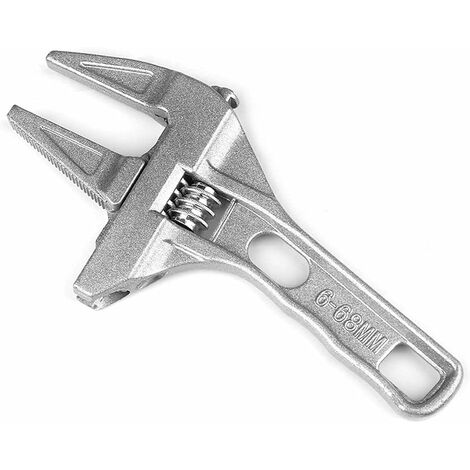 Weit Öffnender Verstellbarer Schraubenschlüsselkurzer Verstellbarer Schraubenschlüssel, Verstellbarer Schraubenschlüssel, Mini-schraubenschlüssel, Multifunktional, 6-68 Mm, Silber, Für Sanitärinstalla