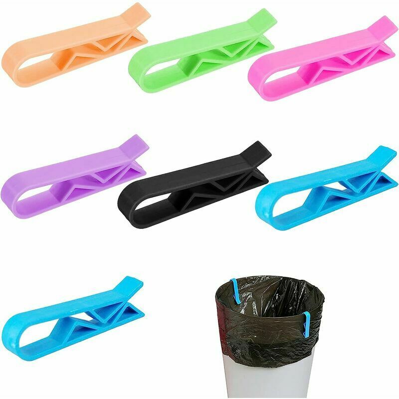 Müllbeutelclip, Kunststoffclip, Küchenmülleimer-cliphalter, Müllbeutel-befestigungsclip, Farbe Zufällig – 20 Stück
