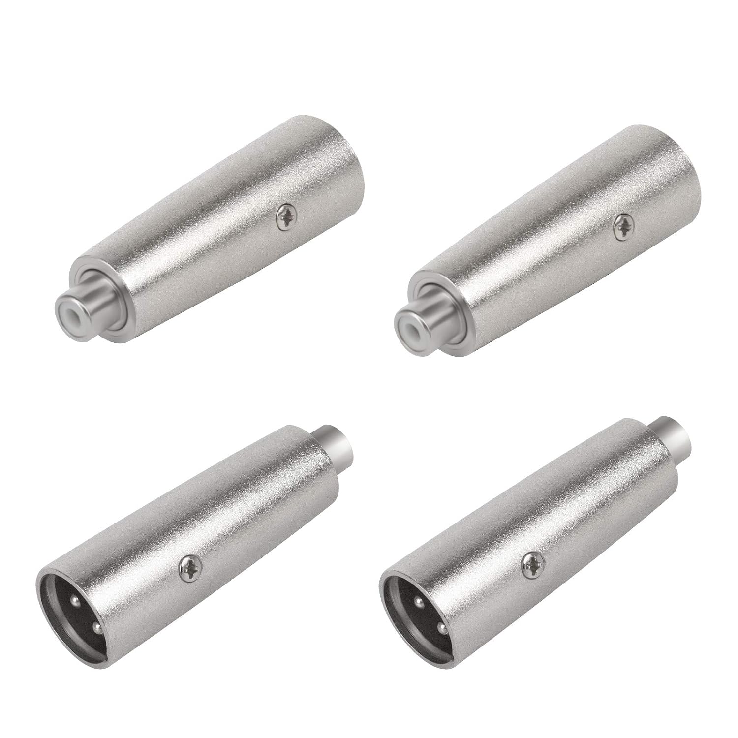 Xlr-stecker Auf Cinch-buchse Adapter, 4er-pack Xlr-auf-cinch-kabeladapter, 3-poliger Xlr-auf-cinch-konverter, Xlr-auf-cinch-kabelstecker Für Audio- Und Mikrofonanschluss